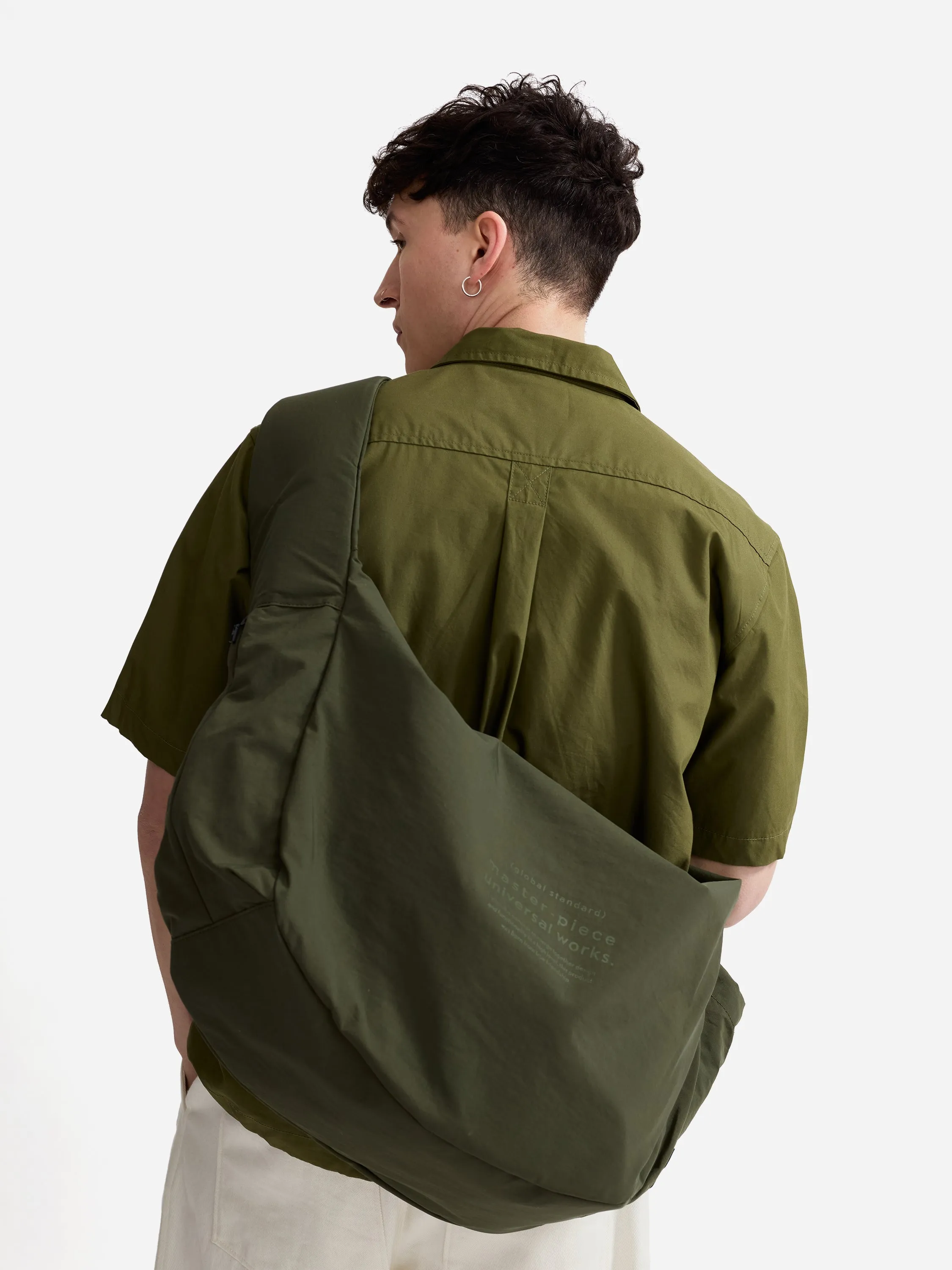 master-piece x Universal Works Olive Large Canvas Shoulder Bag sold by Universal Works product image thumbnail 2