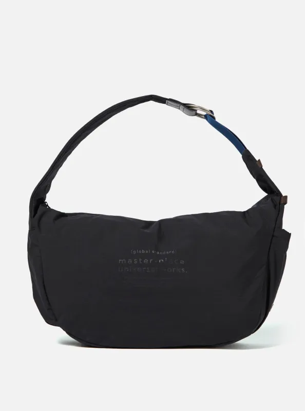 master-piece x Universal Works Black Large Canvas Shoulder Bag made by Universal Works