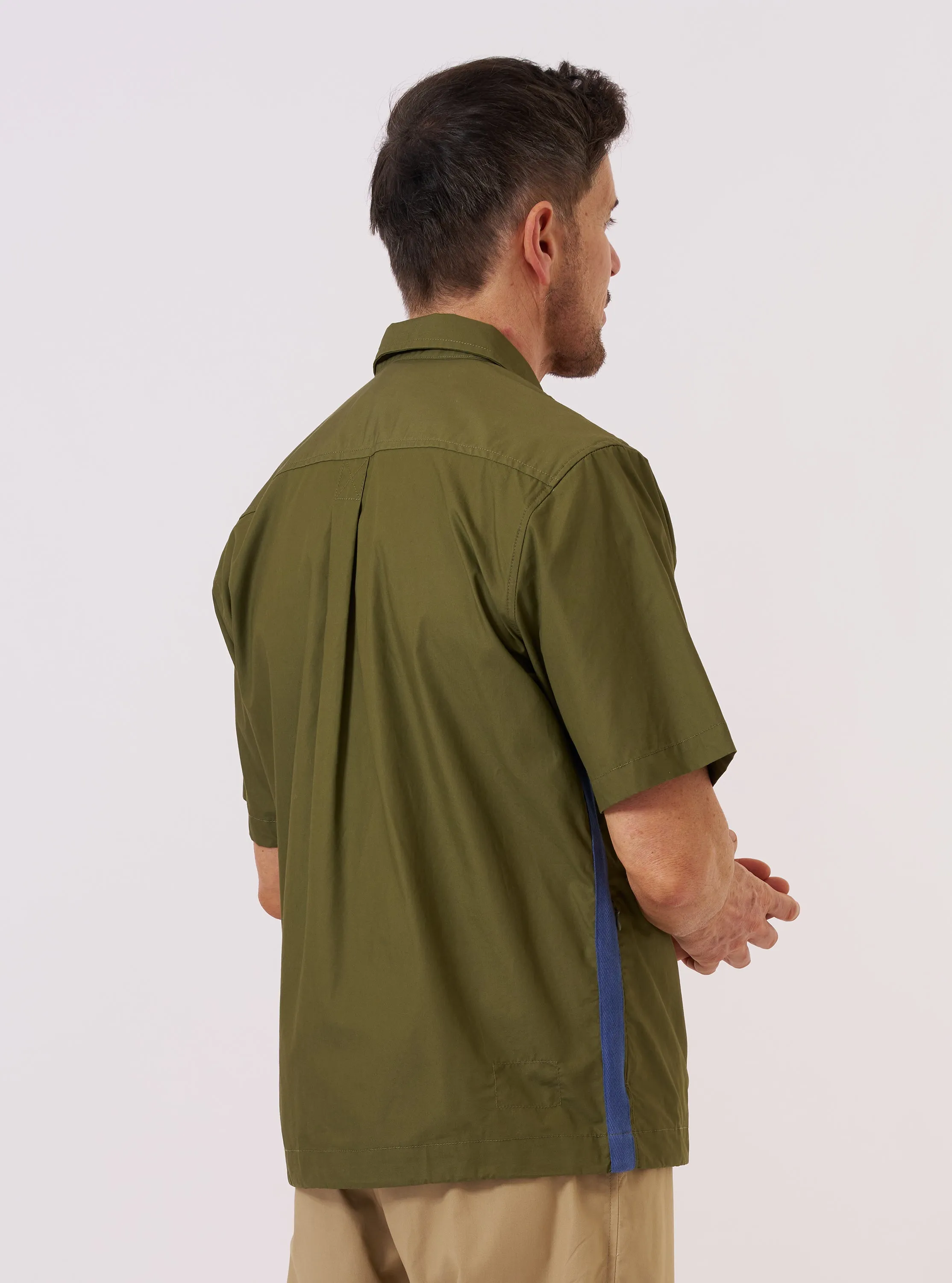 master-piece x Universal Works Olive Recycled Poly Tech Tech Overshirt sold by Universal Works product image thumbnail 3