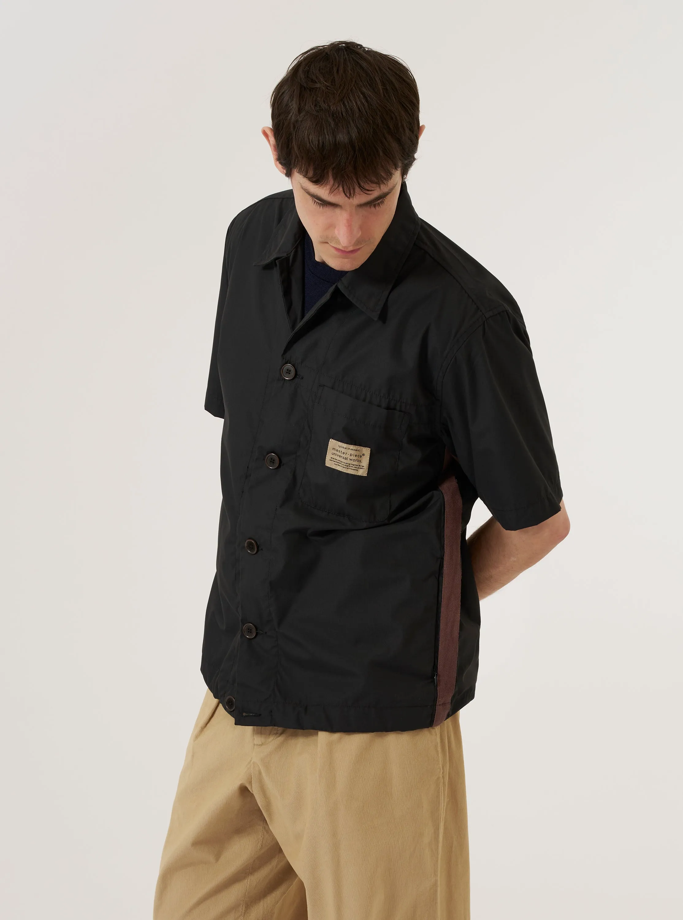 master-piece x Universal Works Black Recycled Poly Tech Tech Overshirt sold by Universal Works product image thumbnail 2