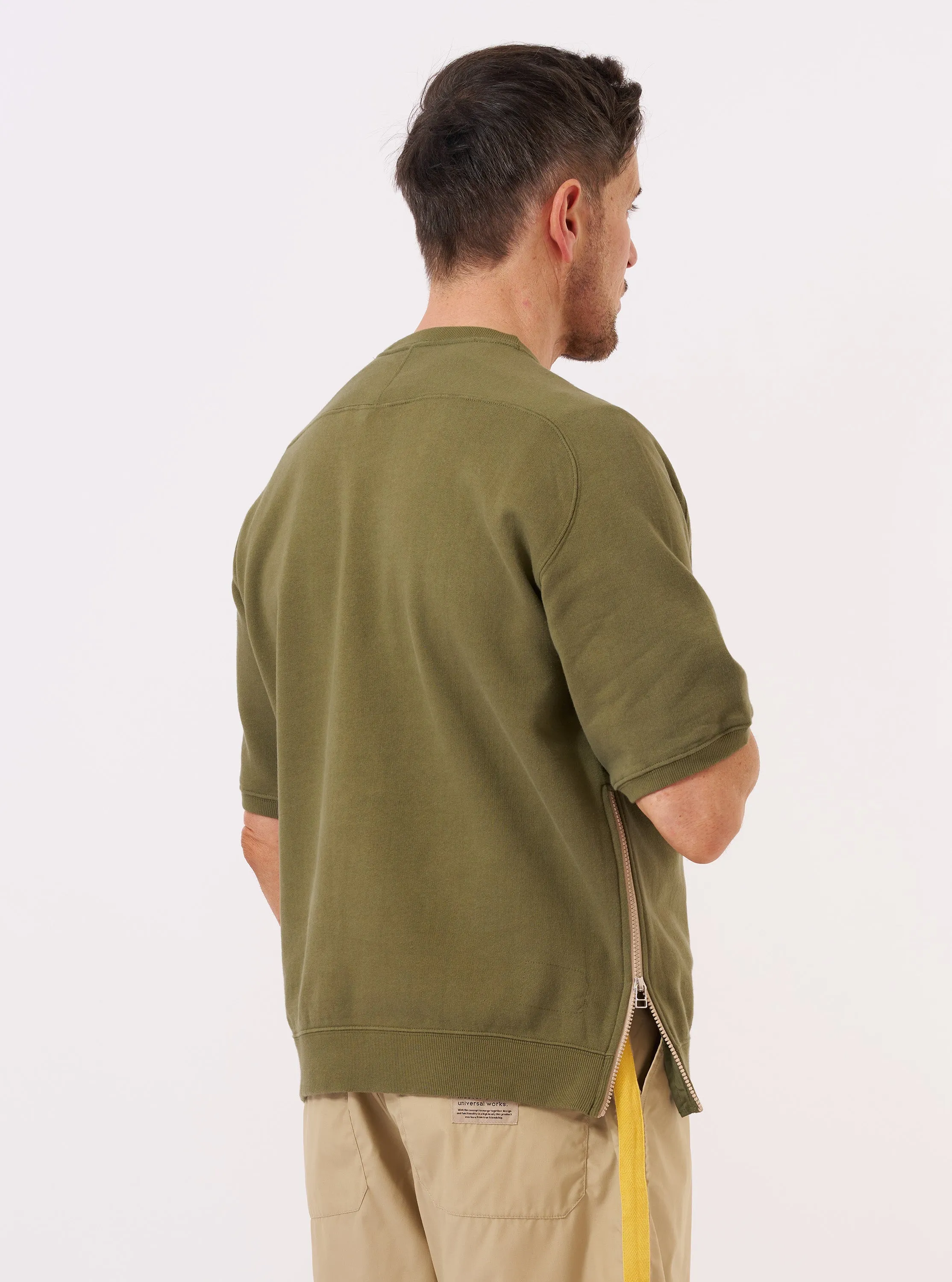 master-piece x Universal Works Olive Brush Back Sweat S/S Billy Sweat sold by Universal Works product image thumbnail 3