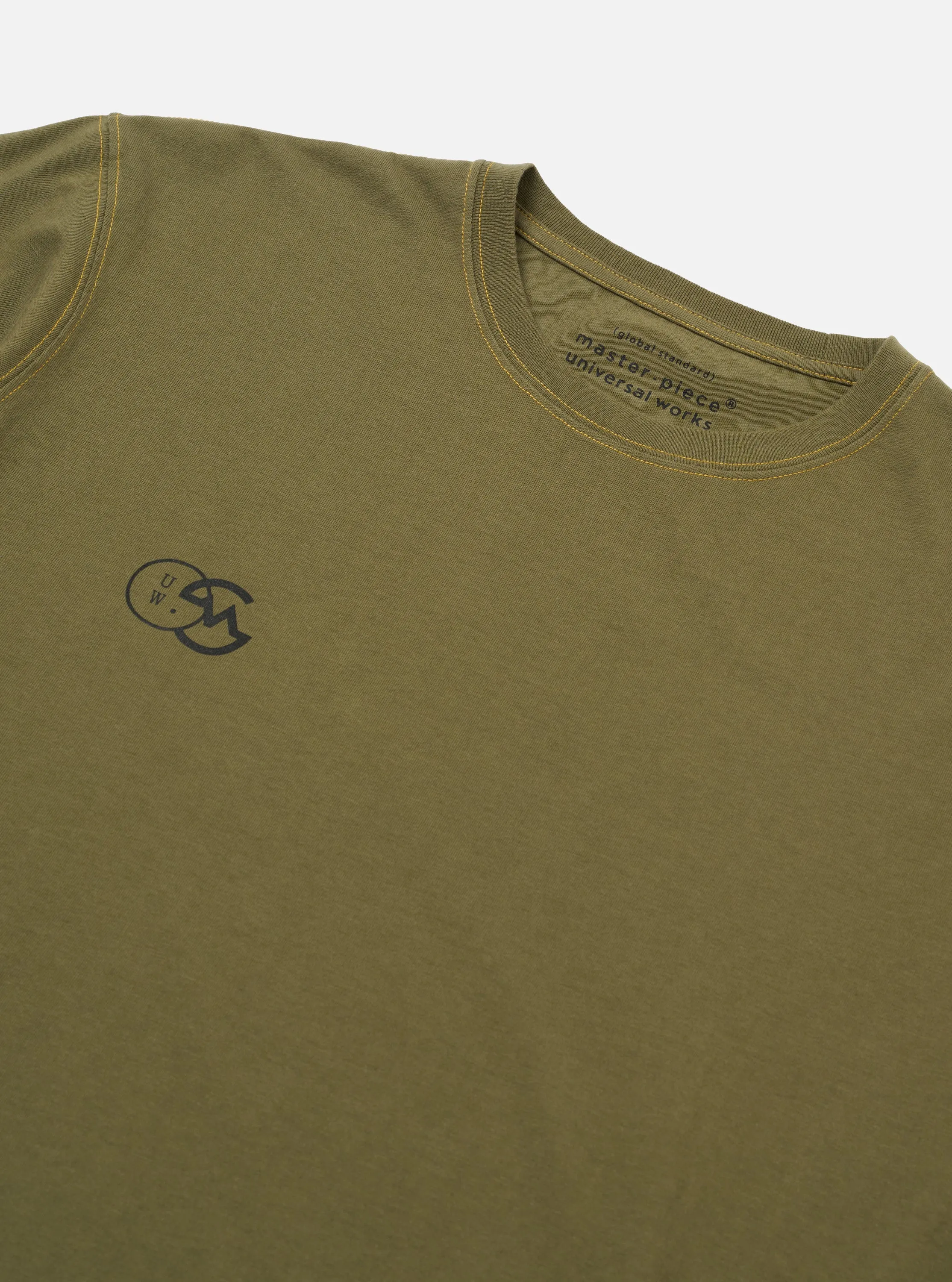 master-piece x Universal Works Olive Single Jersey Print Tee sold by Universal Works product image thumbnail 4