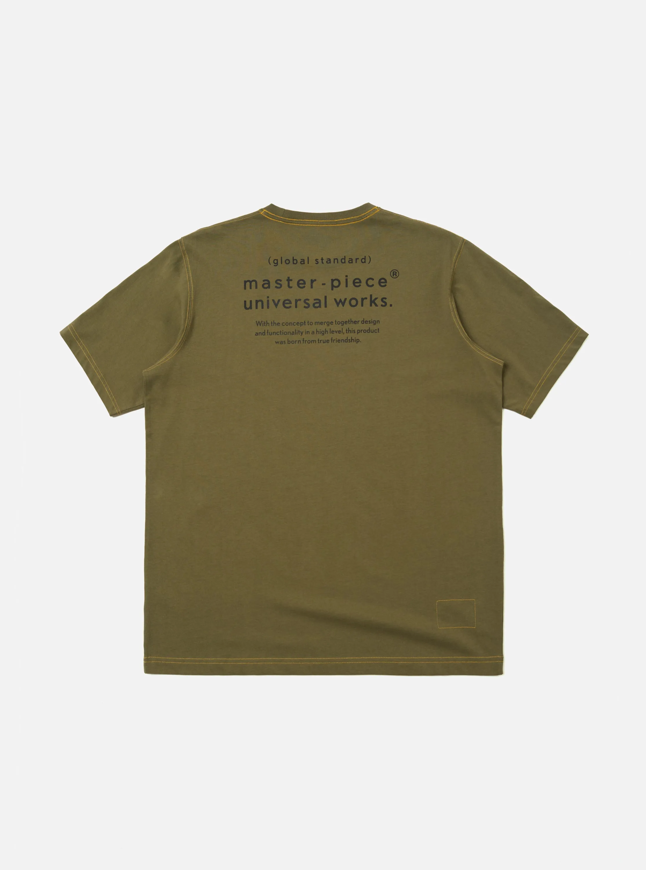 master-piece x Universal Works Olive Single Jersey Print Tee sold by Universal Works product image thumbnail 3