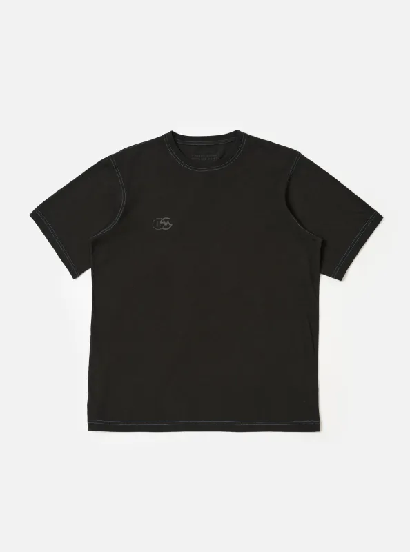 master-piece x Universal Works Black Single Jersey Print Tee made by Universal Works