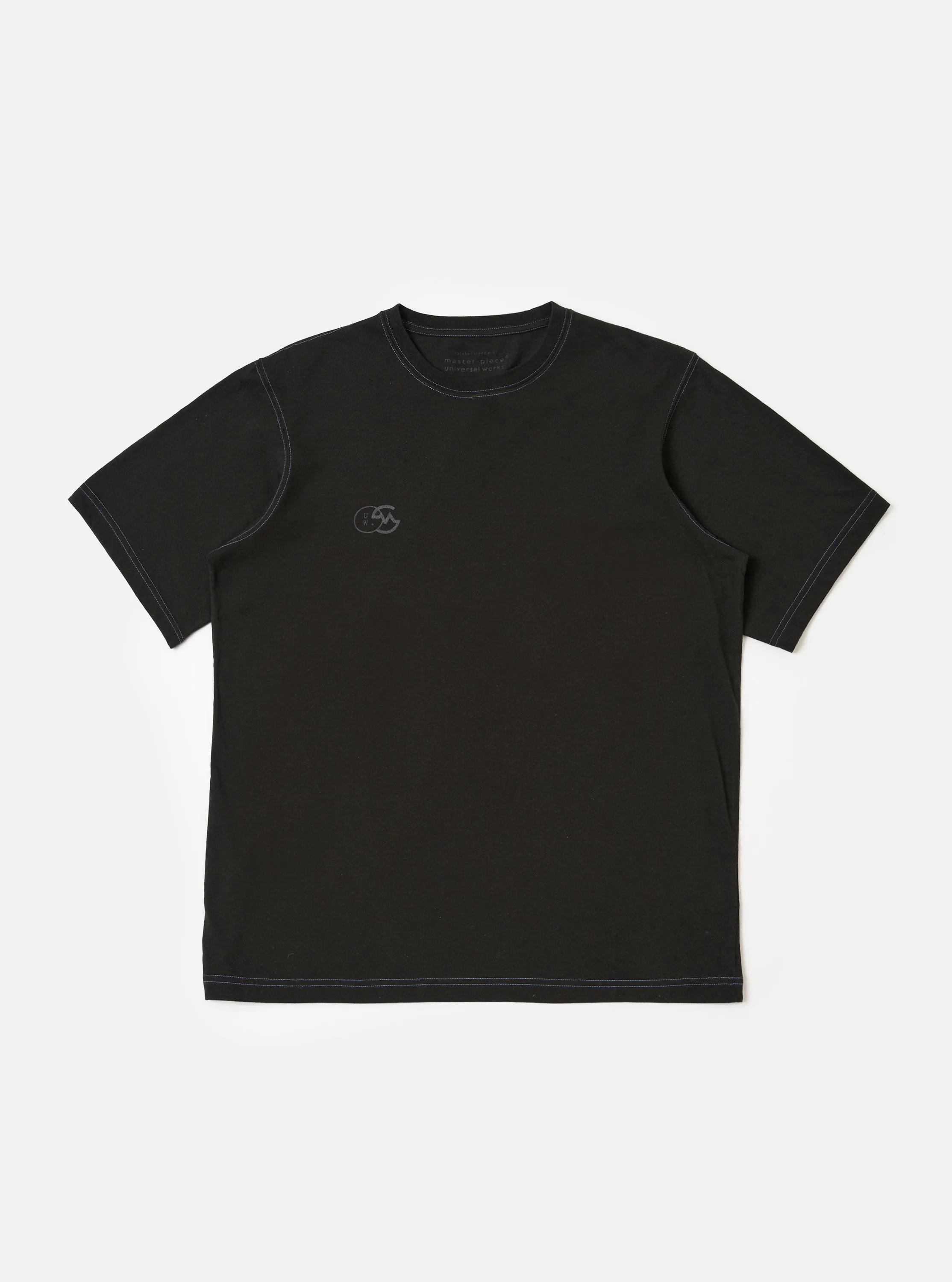 master-piece x Universal Works Black Single Jersey Print Tee sold by Universal Works