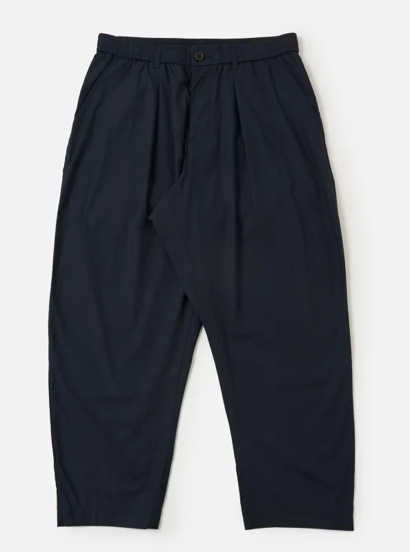 Navy Broadcloth Oxford Pant made by Universal Works
