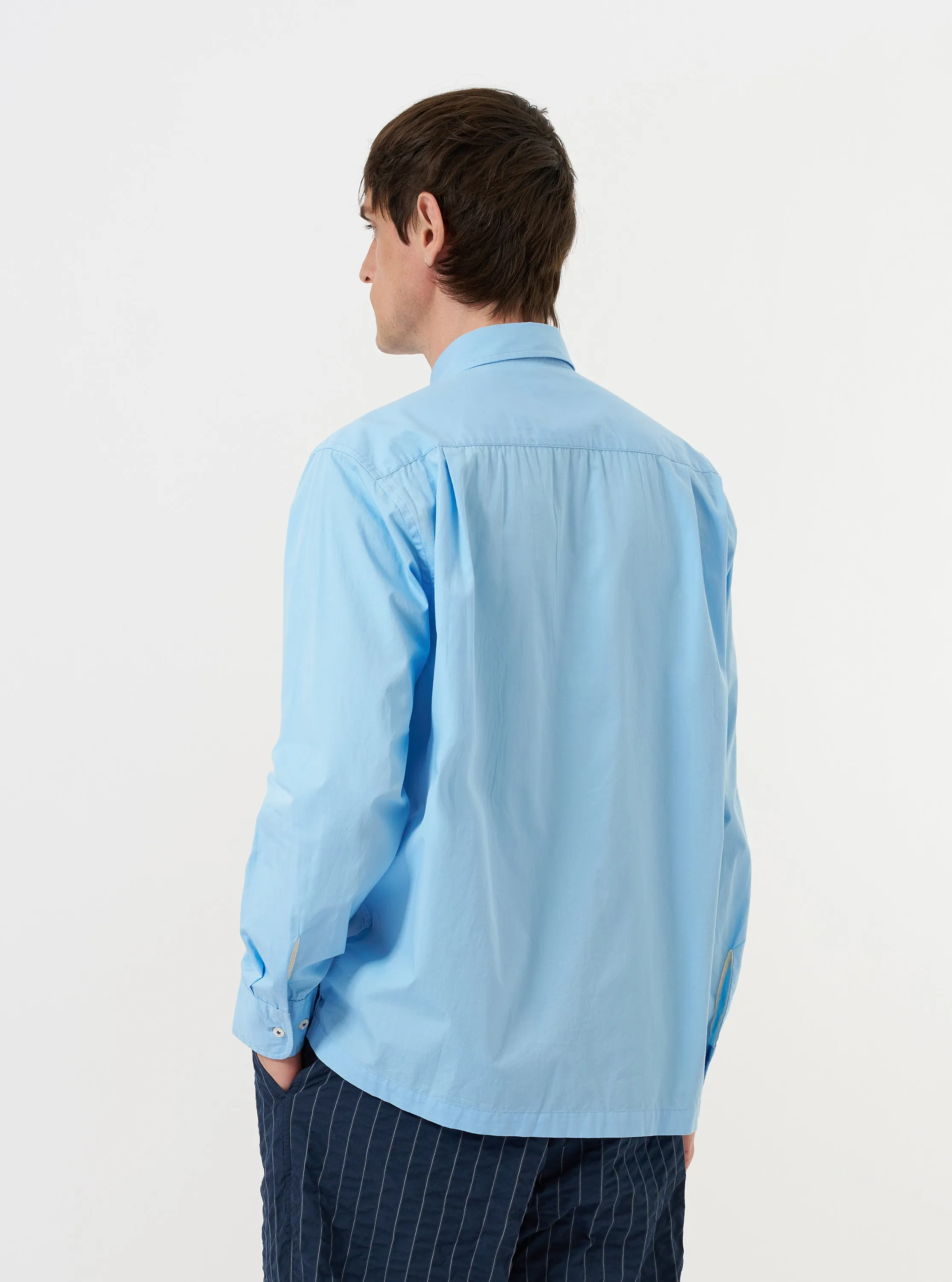 Pale Blue Broadcloth Lucky Shirt sold by Universal Works product image thumbnail 3