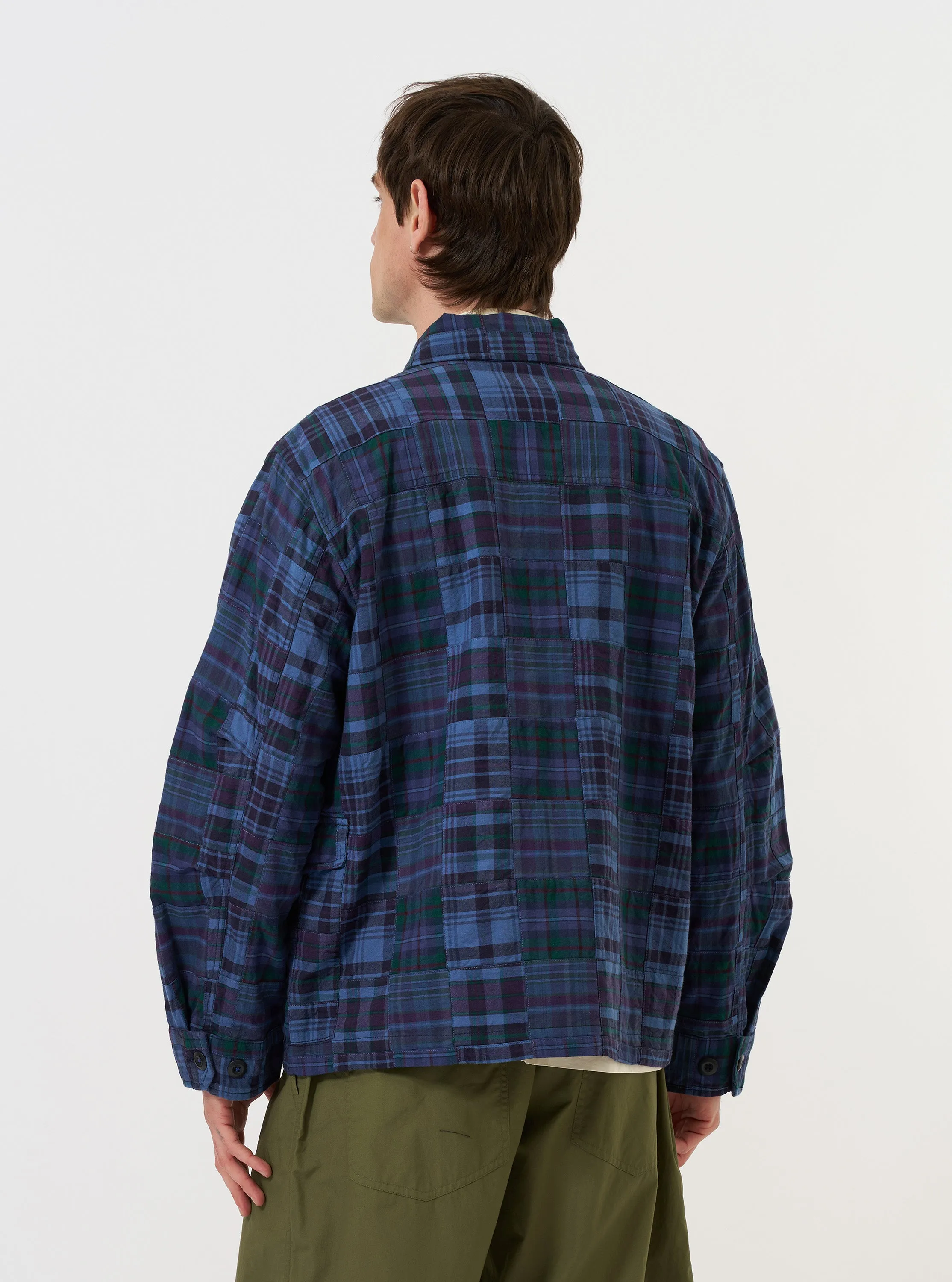 Navy Madras Patchwork Duty Jacket sold by Universal Works product image thumbnail 3