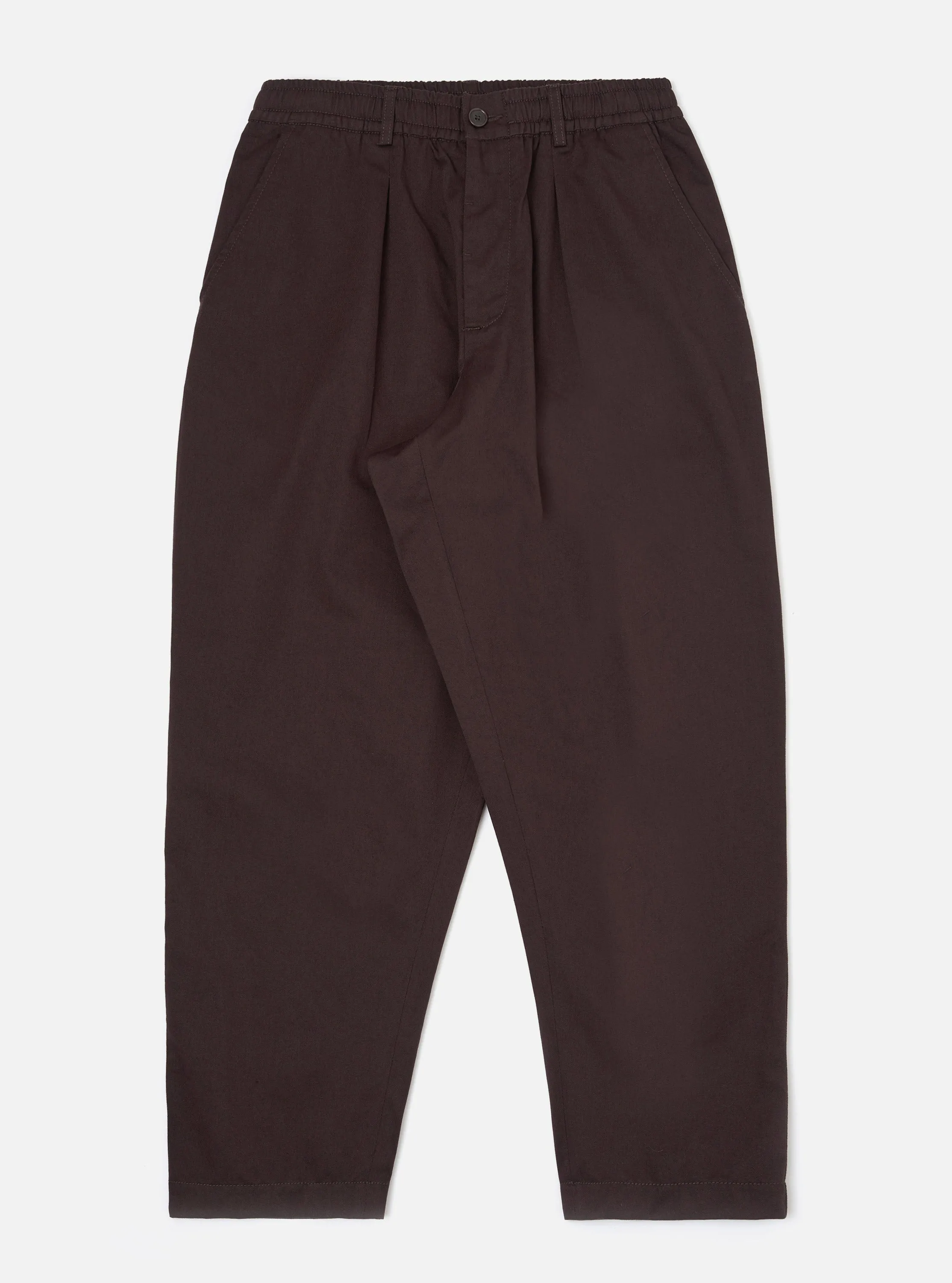 Brown Twill Pleated Track Pant sold by Universal Works