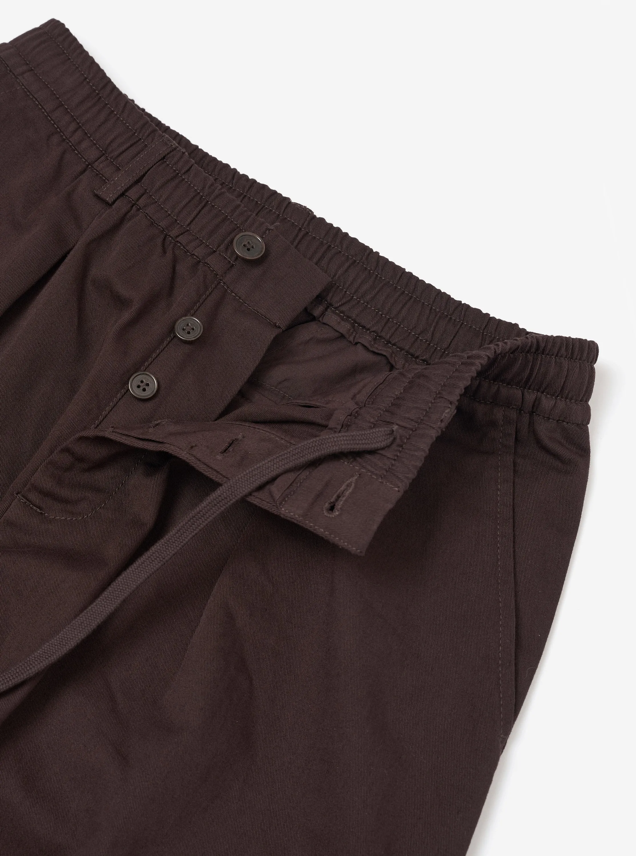 Brown Twill Pleated Track Pant sold by Universal Works product image thumbnail 4