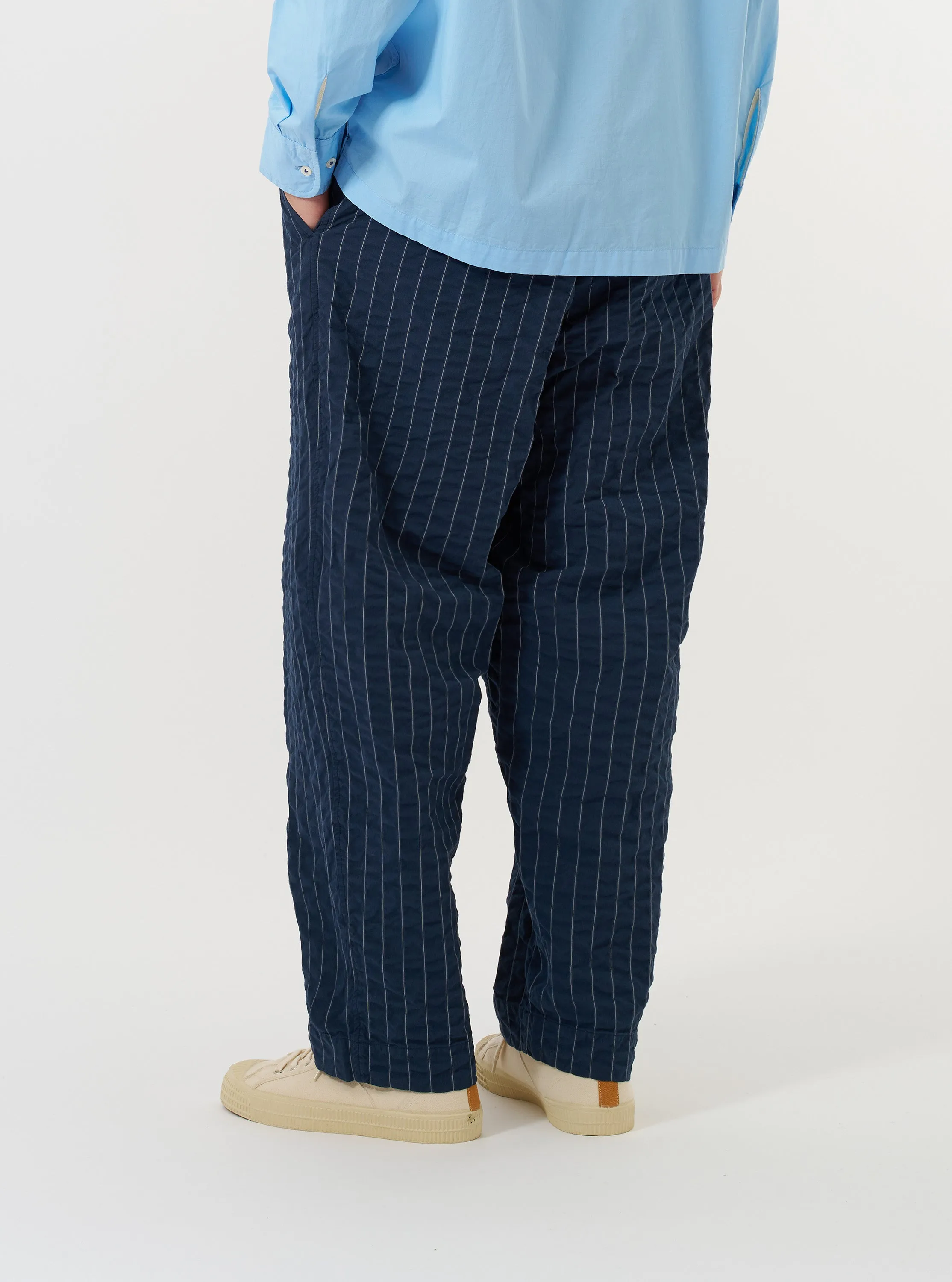Navy Chester Stripe Oxford Pant sold by Universal Works product image thumbnail 3