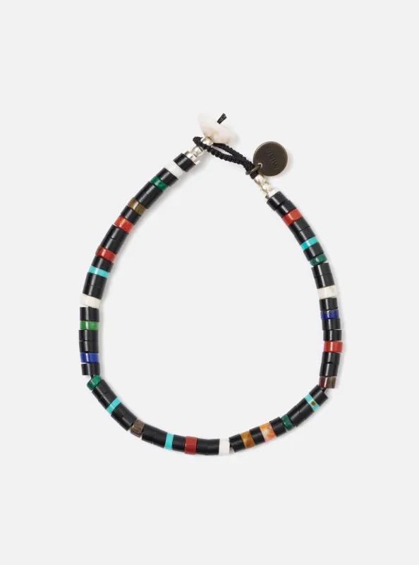 Mikia Jet Multi Heishi Beads Bracelet made by Universal Works