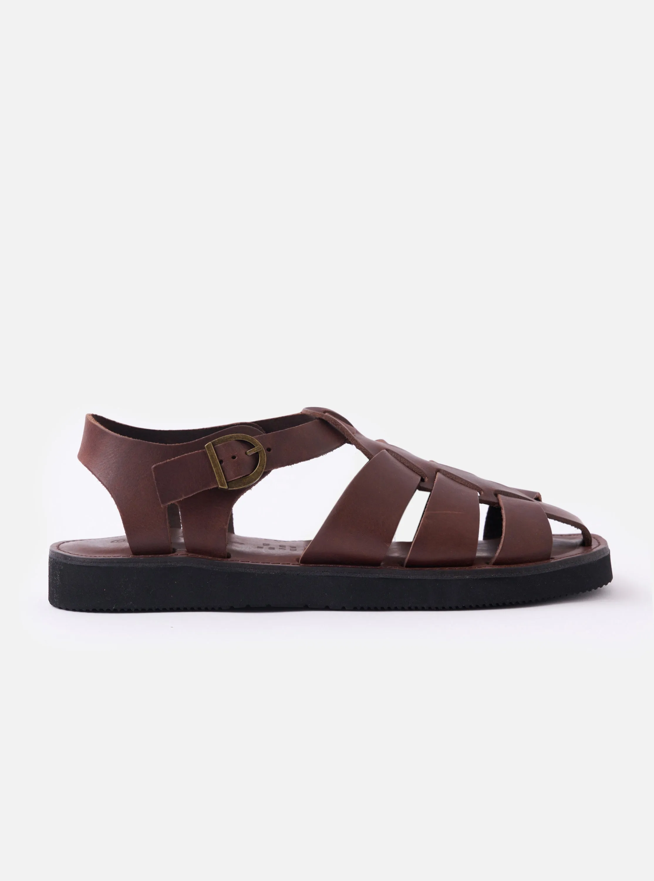 Organic Handloom Dark Brown Leather Gurkha sold by Universal Works