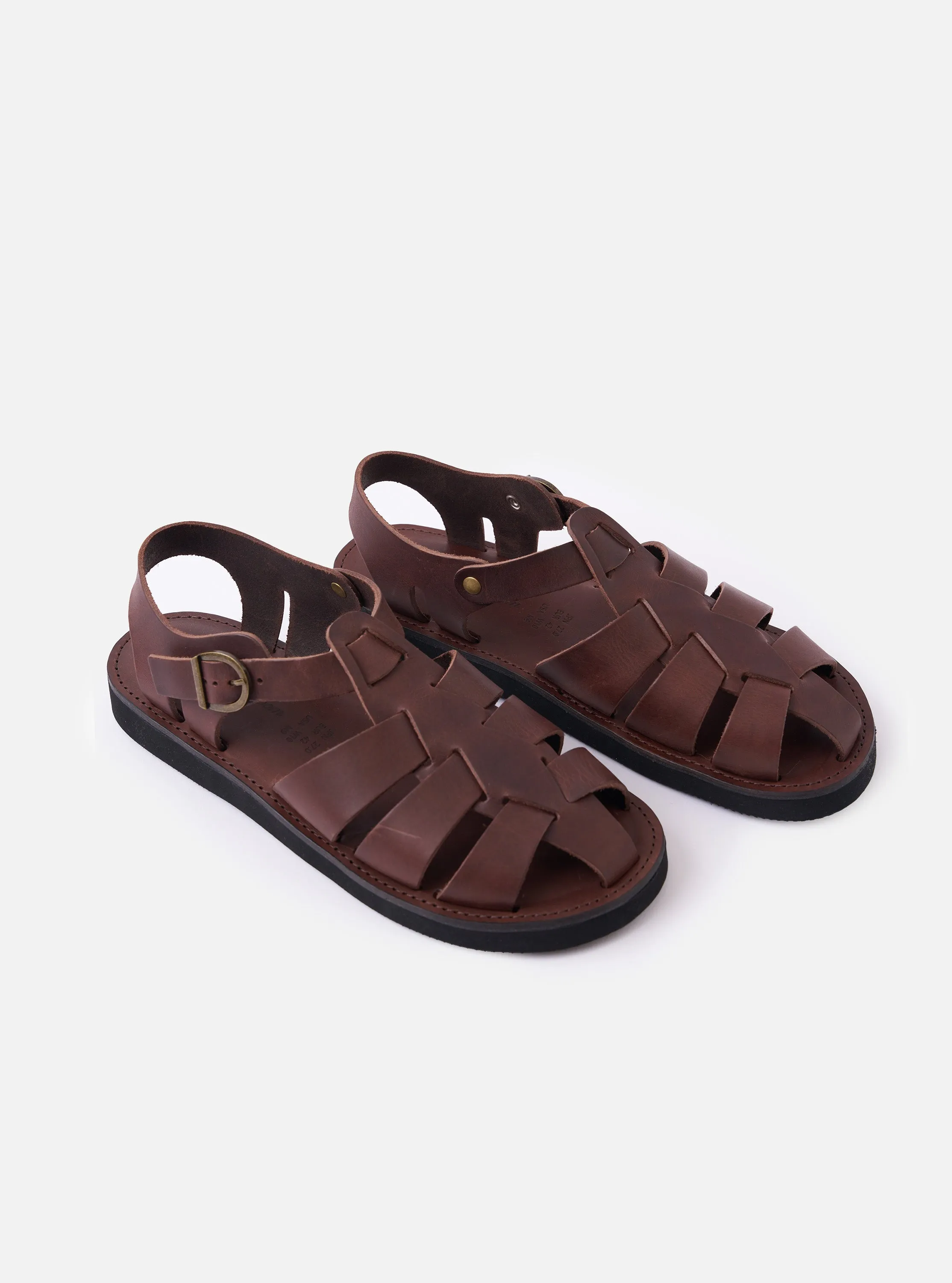 Organic Handloom Dark Brown Leather Gurkha sold by Universal Works product image thumbnail 5