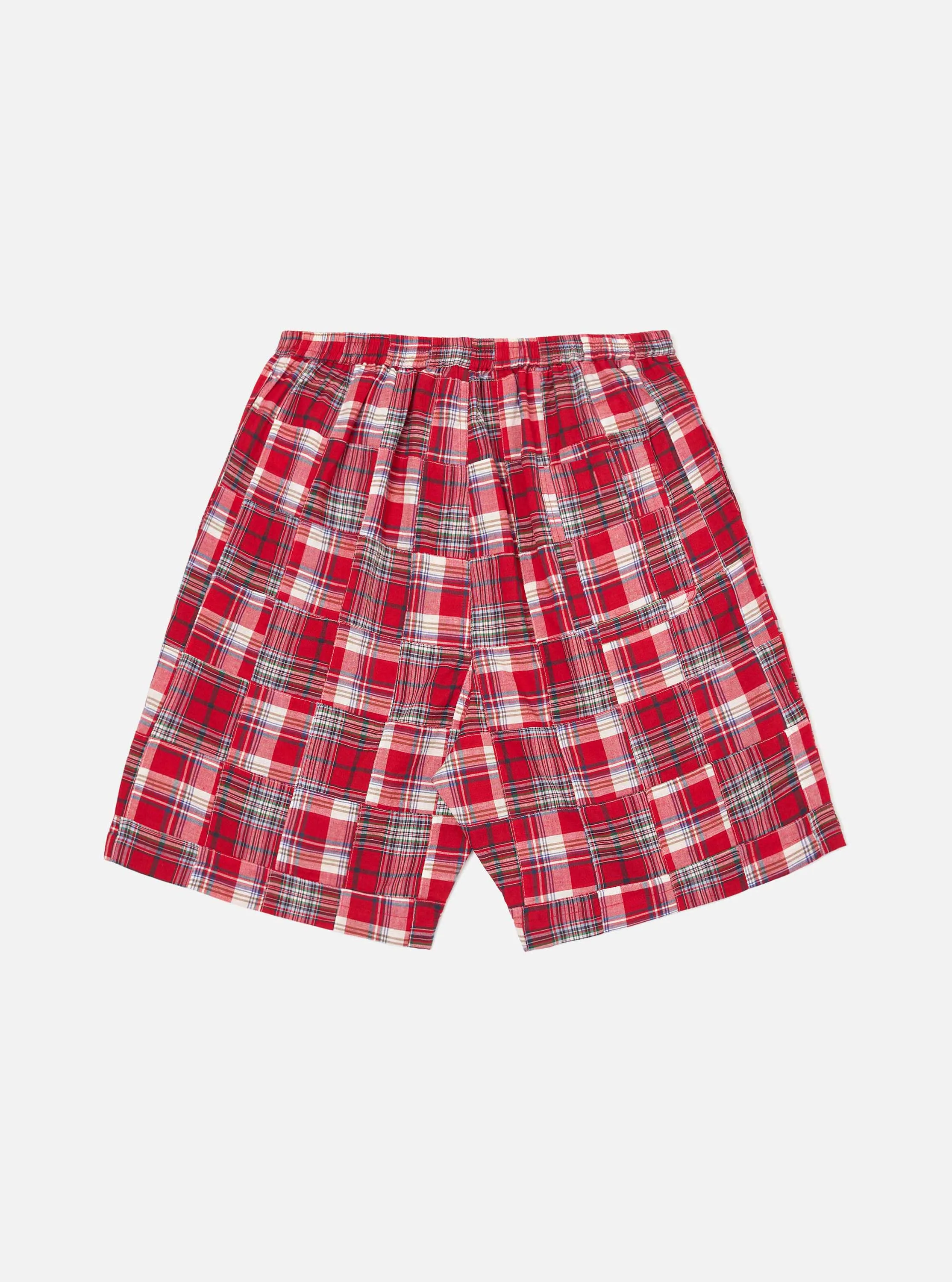 Red Patchwork Madras Pyjama Short sold by Universal Works product image thumbnail 3