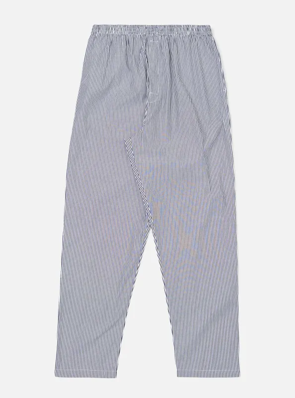 Navy Classic Nipon Stripe Pyjama Pant made by Universal Works