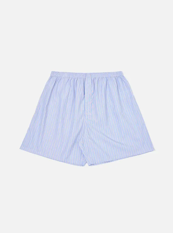 Celeste Urban Stripe Boxer Short made by Universal Works