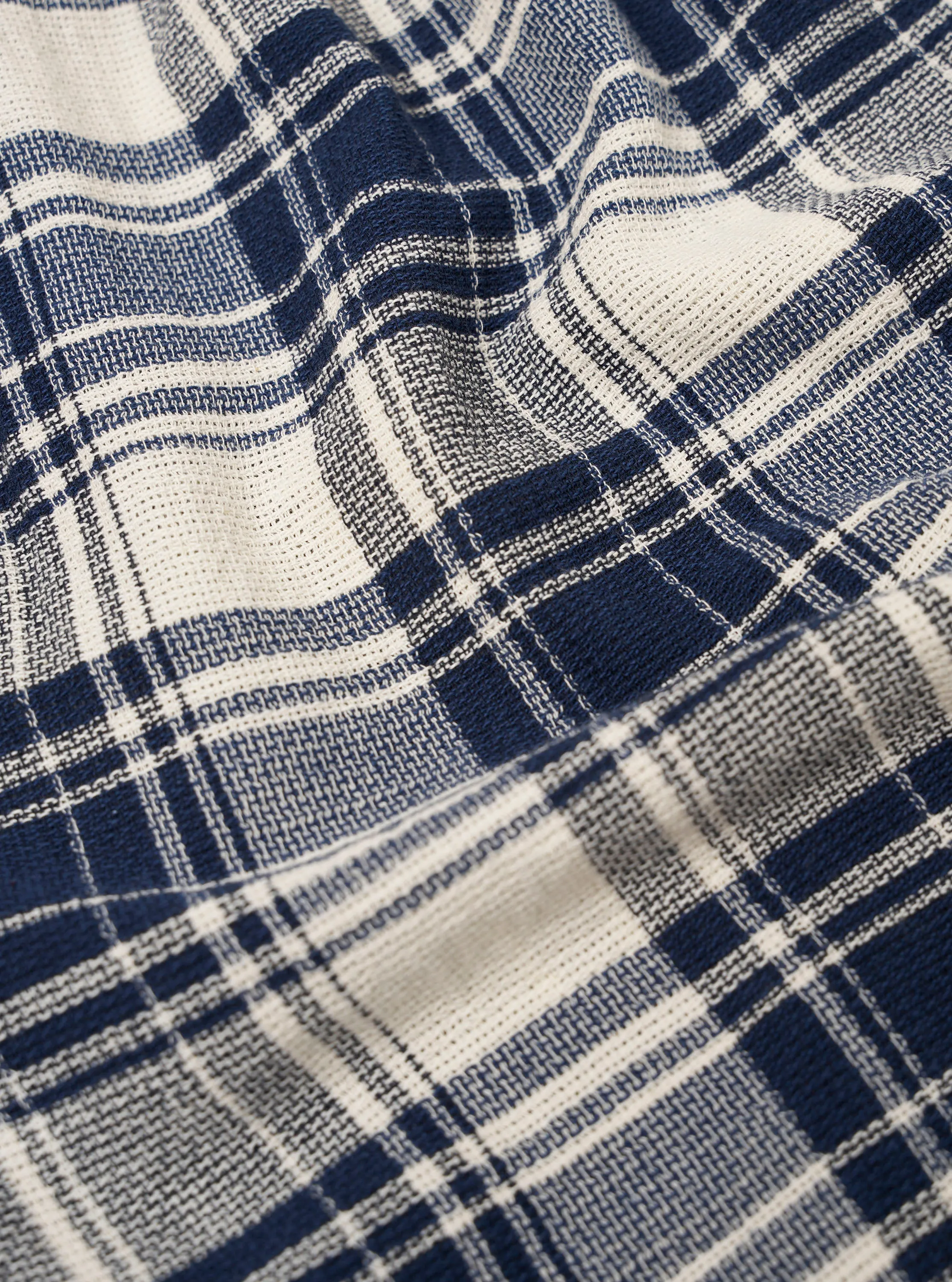 Navy Textured Plaid Boxer Short sold by Universal Works product image thumbnail 2