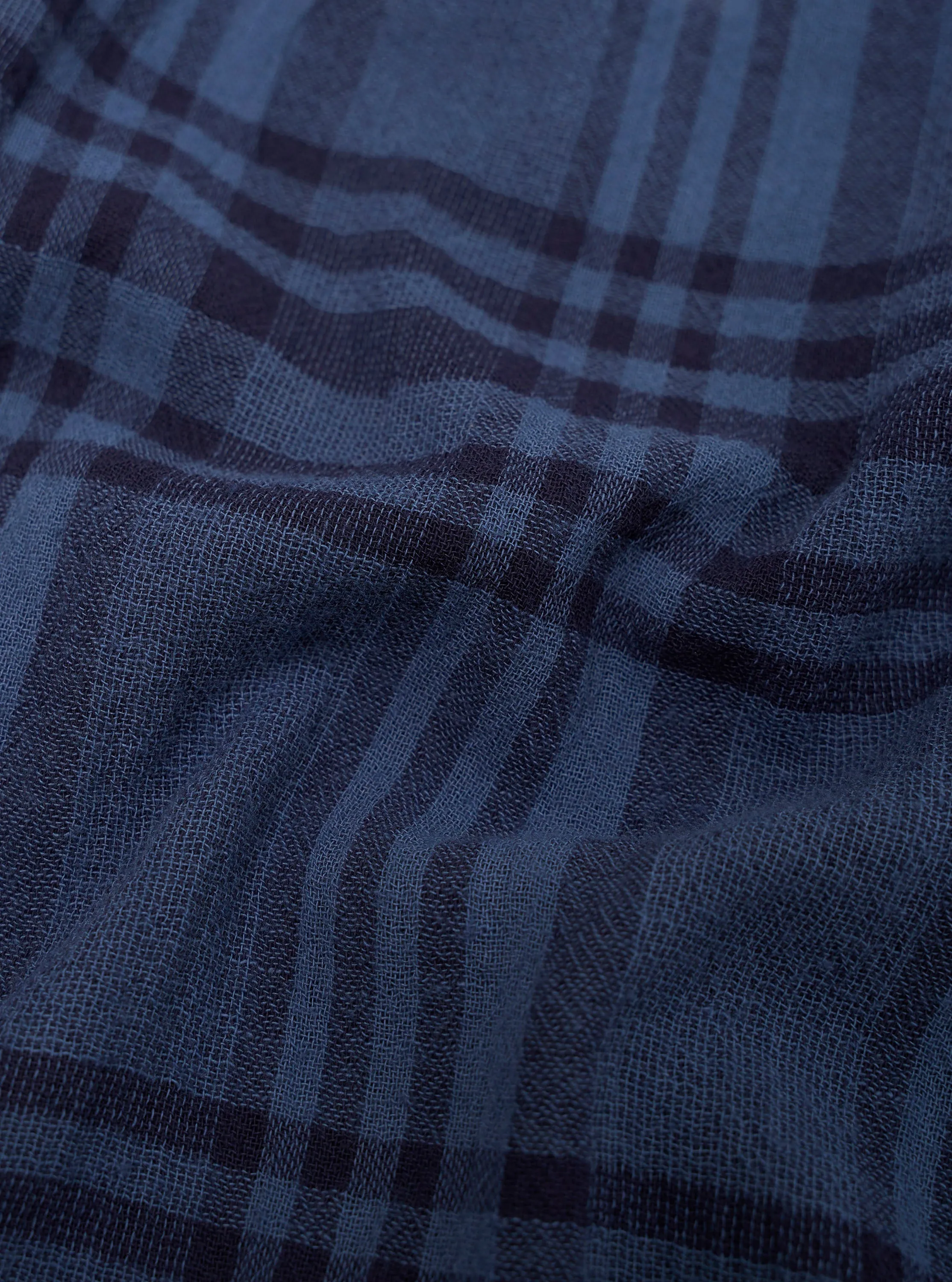 Navy O/D Crepe Check Boxer Short sold by Universal Works product image thumbnail 2