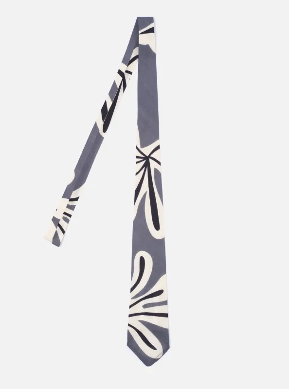 Grey Baja Print Tie made by Universal Works