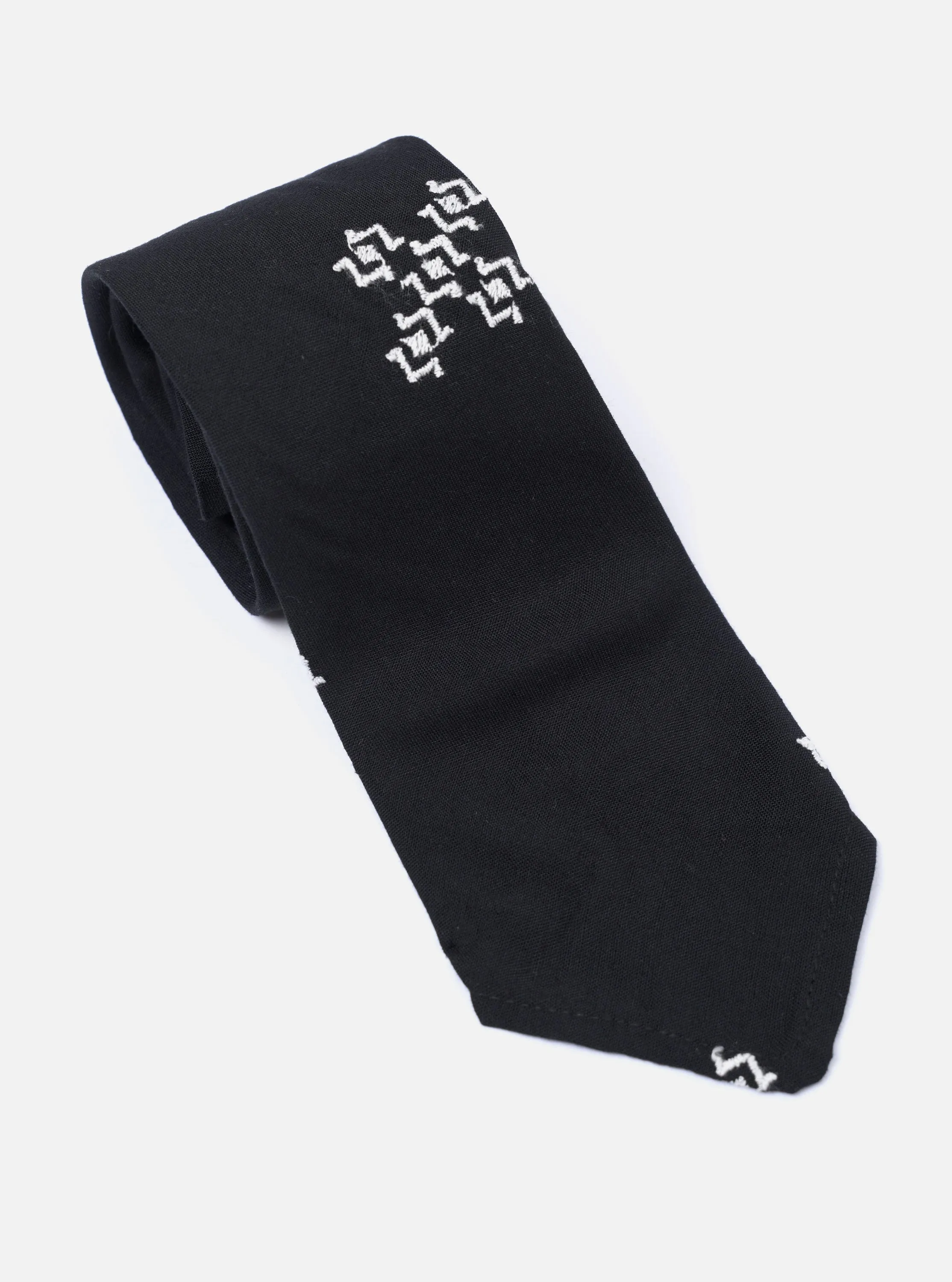 Black Embroidered Diamond Tie sold by Universal Works product image thumbnail 2