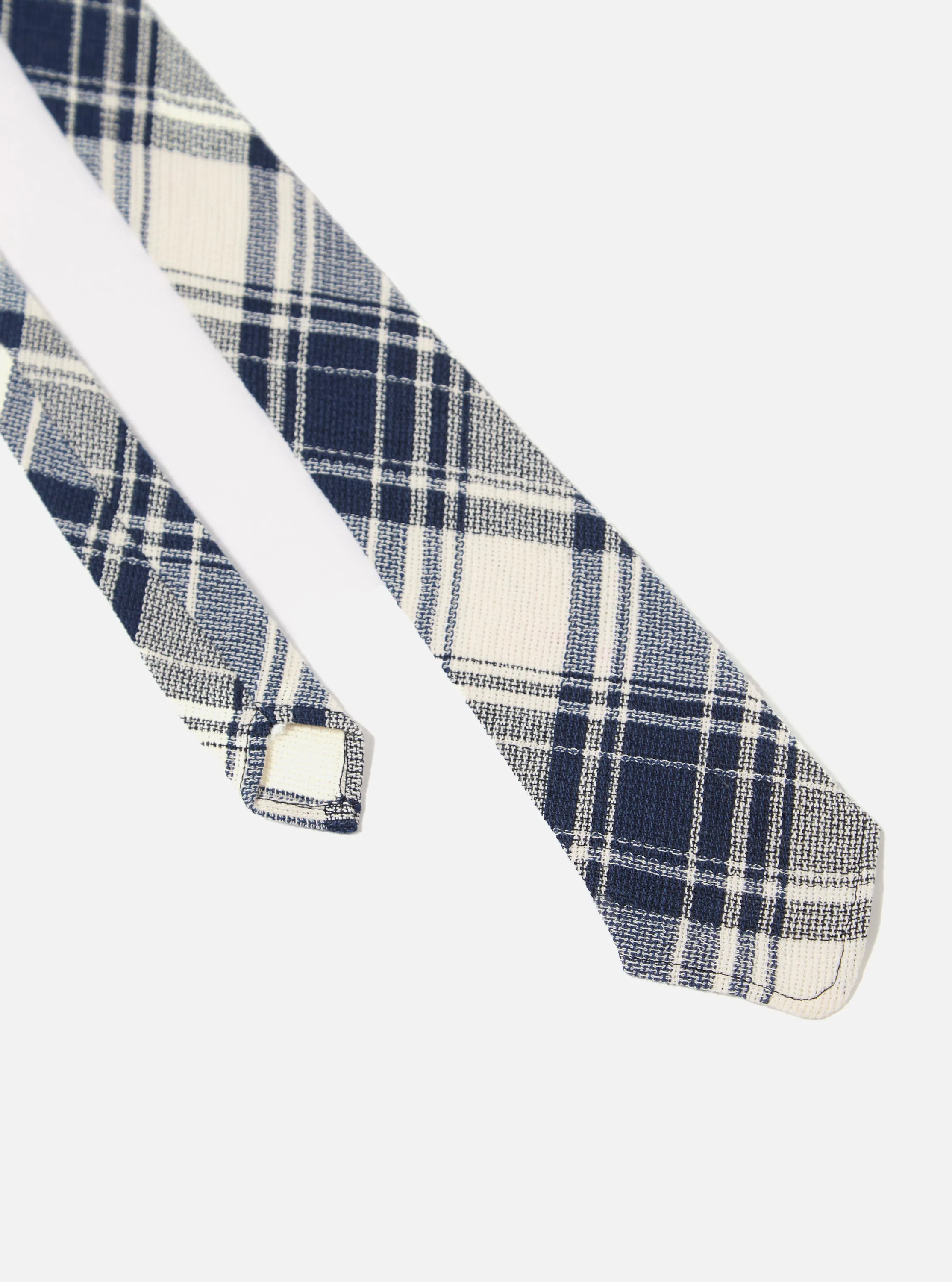 Navy Texture Plaid Tie sold by Universal Works product image thumbnail 2