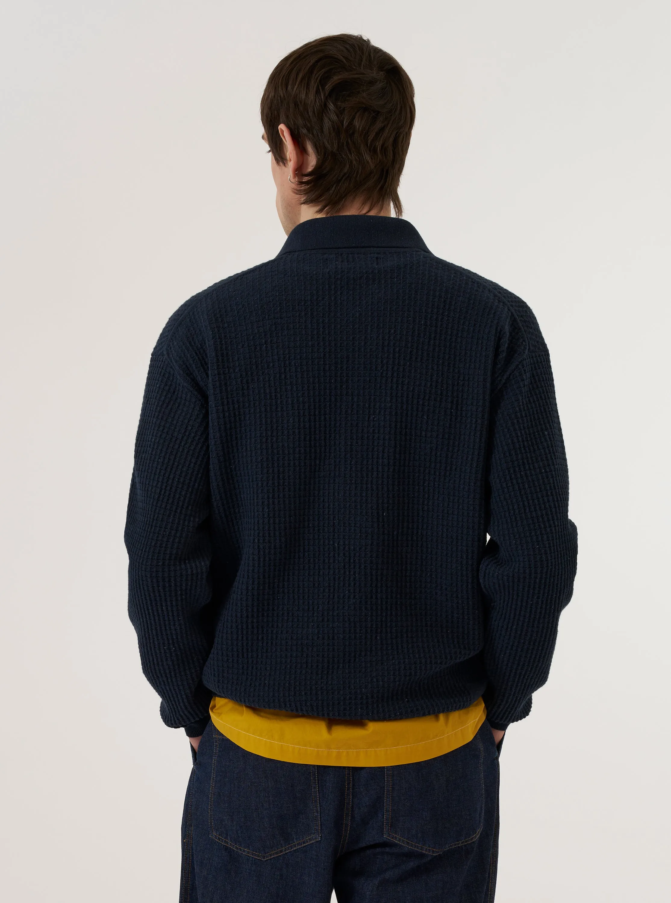 Navy Eco Cotton Knit Jacket sold by Universal Works product image thumbnail 3