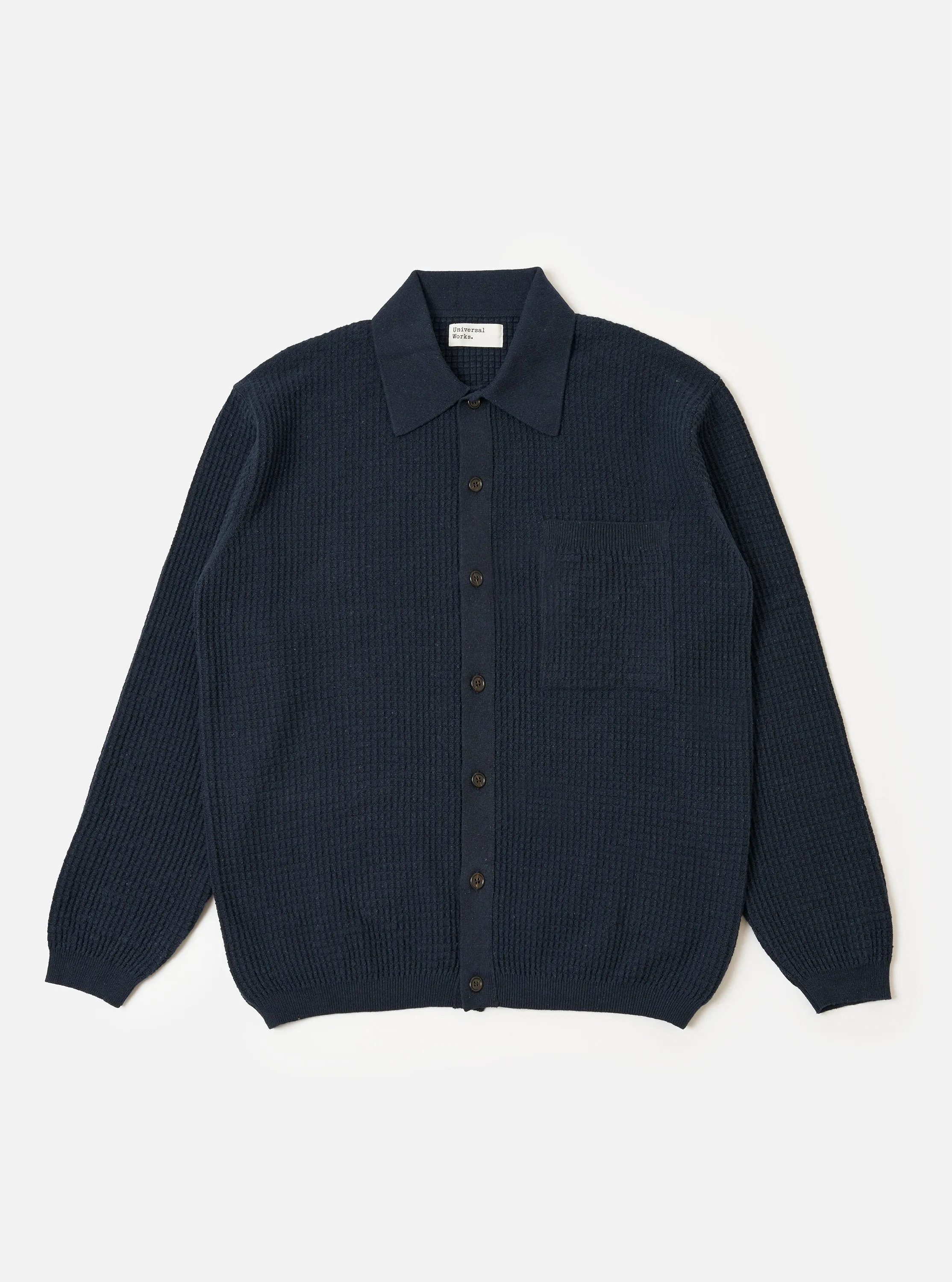 Navy Eco Cotton Knit Jacket sold by Universal Works