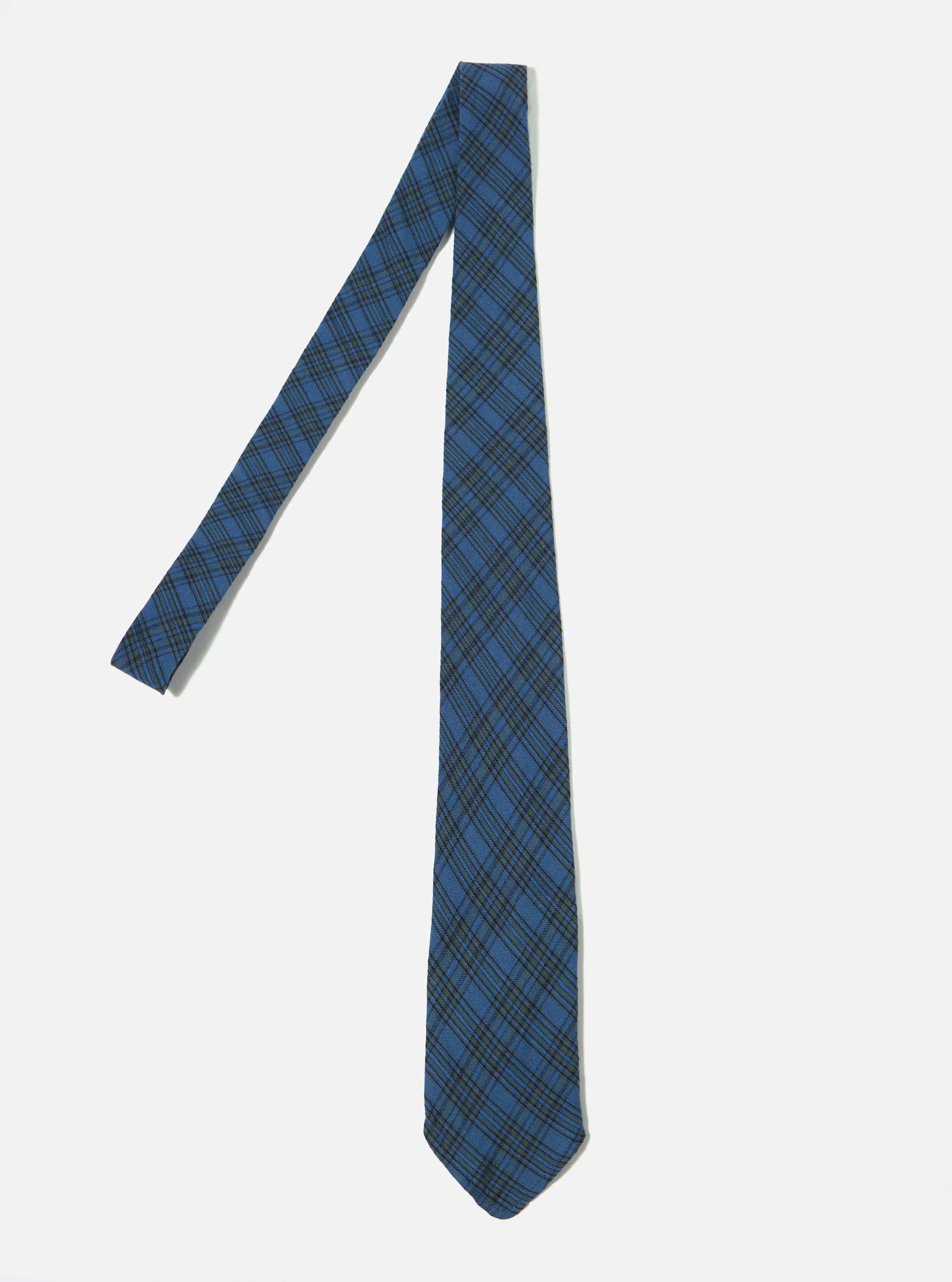 Navy Picnic Plaid Tie sold by Universal Works