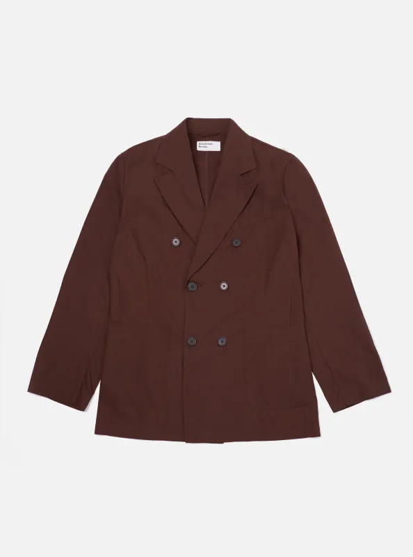 Brown Peached Poplin Manor Jacket made by Universal Works