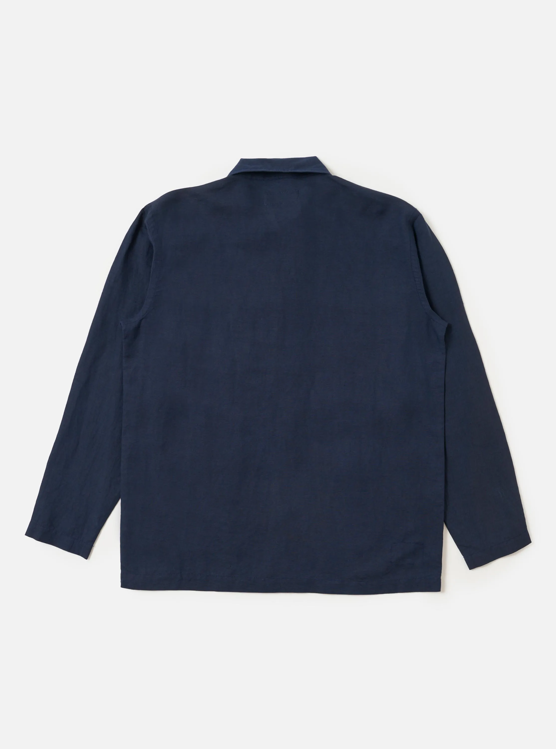 Navy Linen Cotton Shirting Bakers Overshirt sold by Universal Works product image thumbnail 3