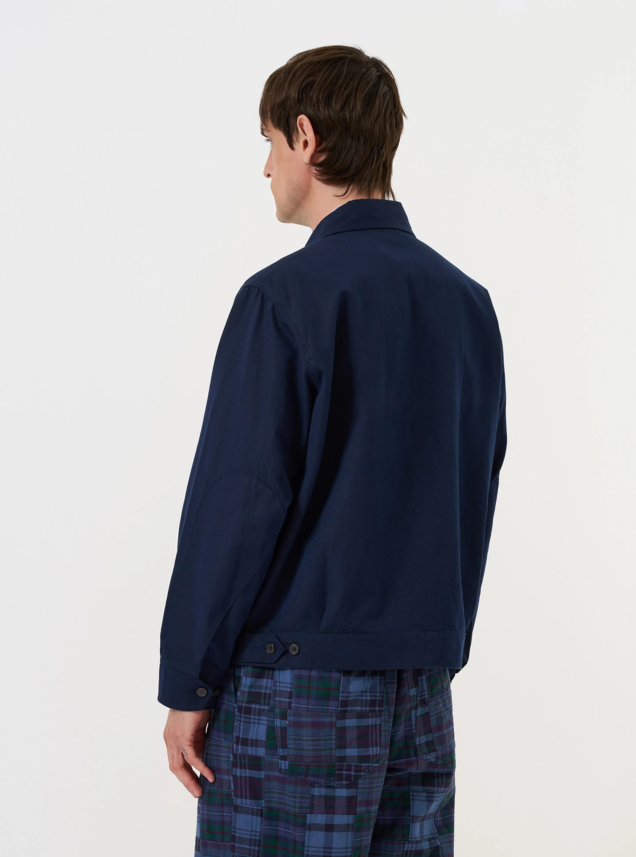 Navy Linen Slub Weave E130 Jacket sold by Universal Works product image thumbnail 3