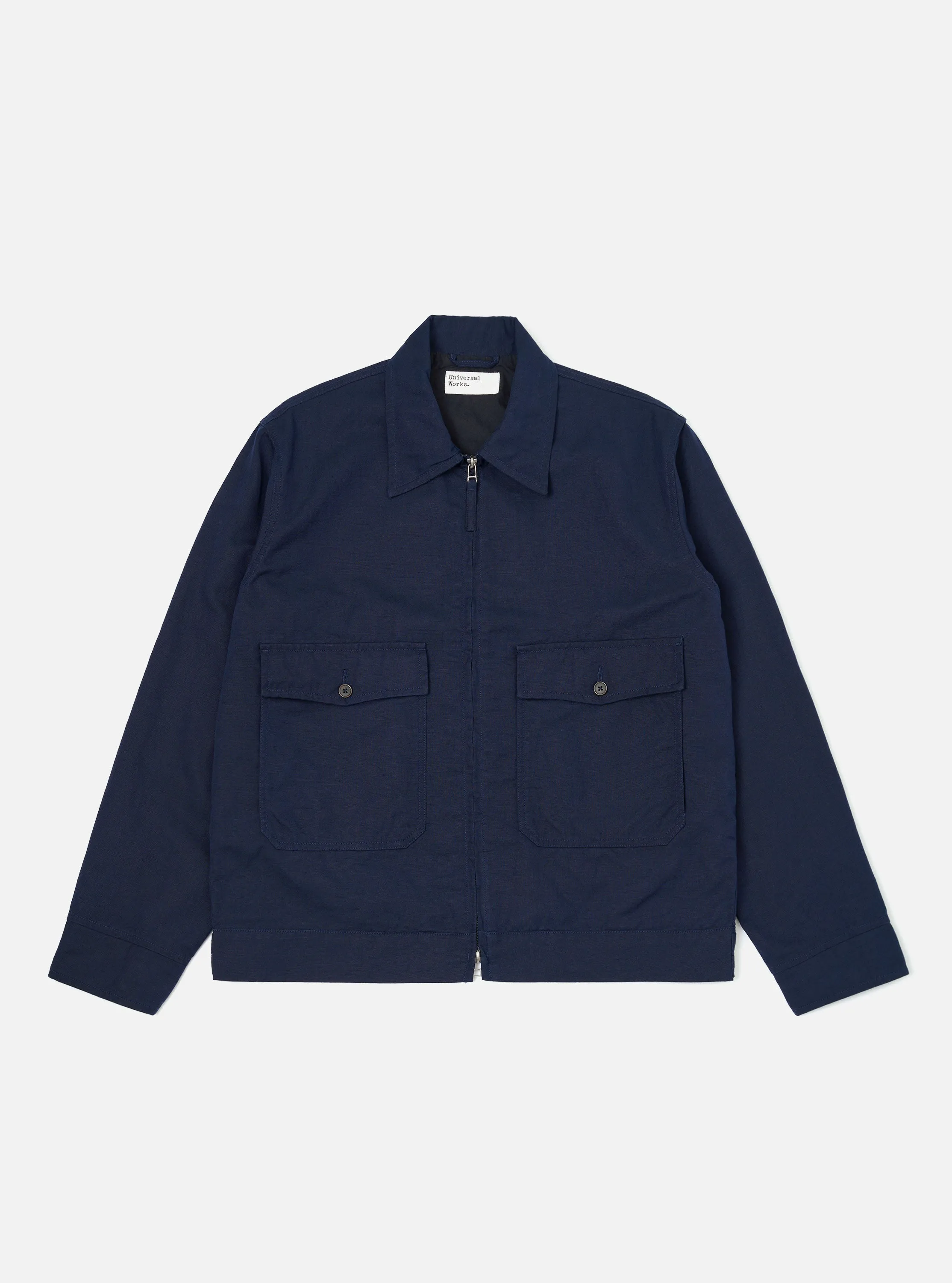 Navy Linen Slub Weave E130 Jacket sold by Universal Works
