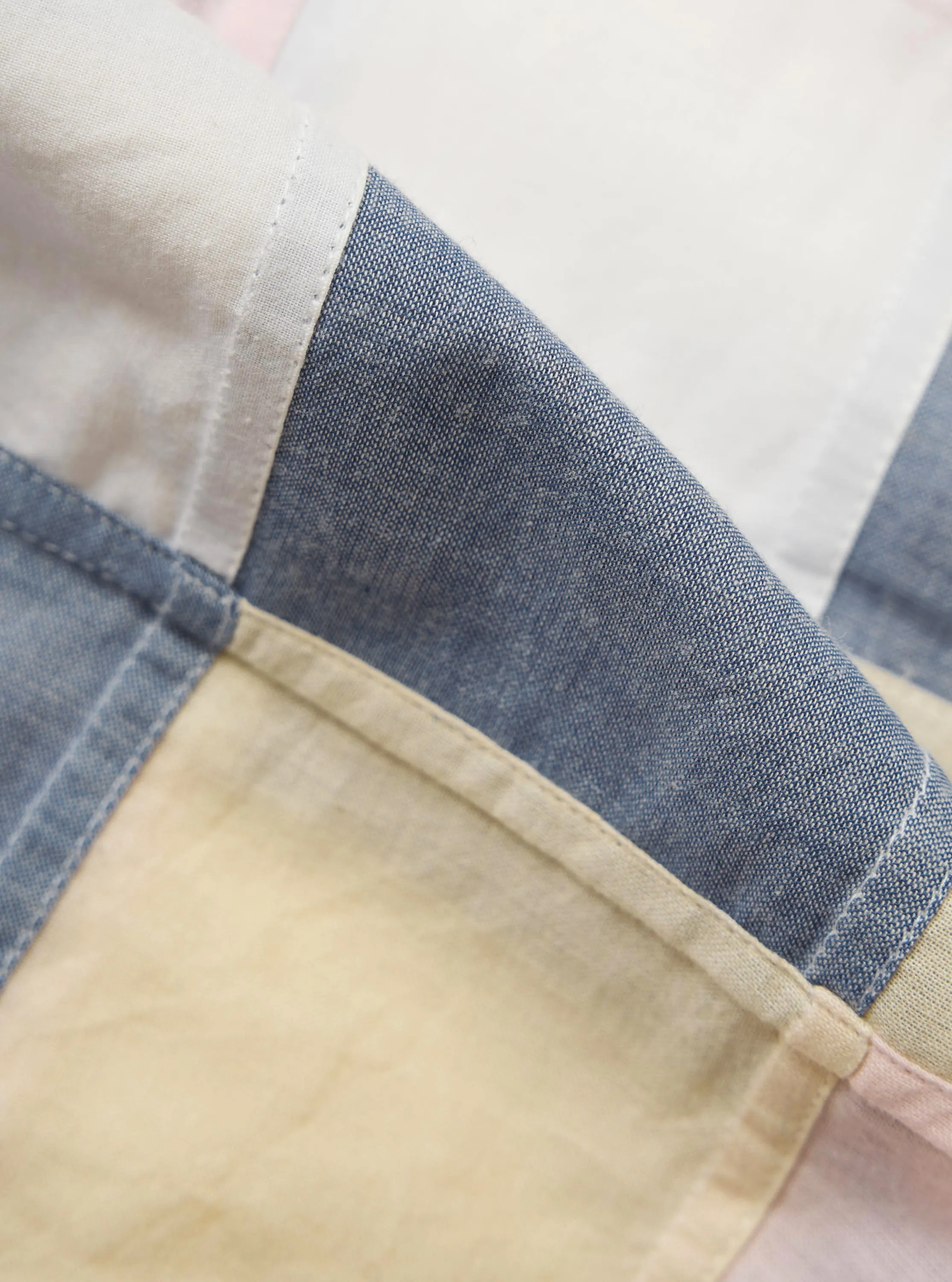 Pastel Check Patchwork Camp Shirt sold by Universal Works product image thumbnail 4