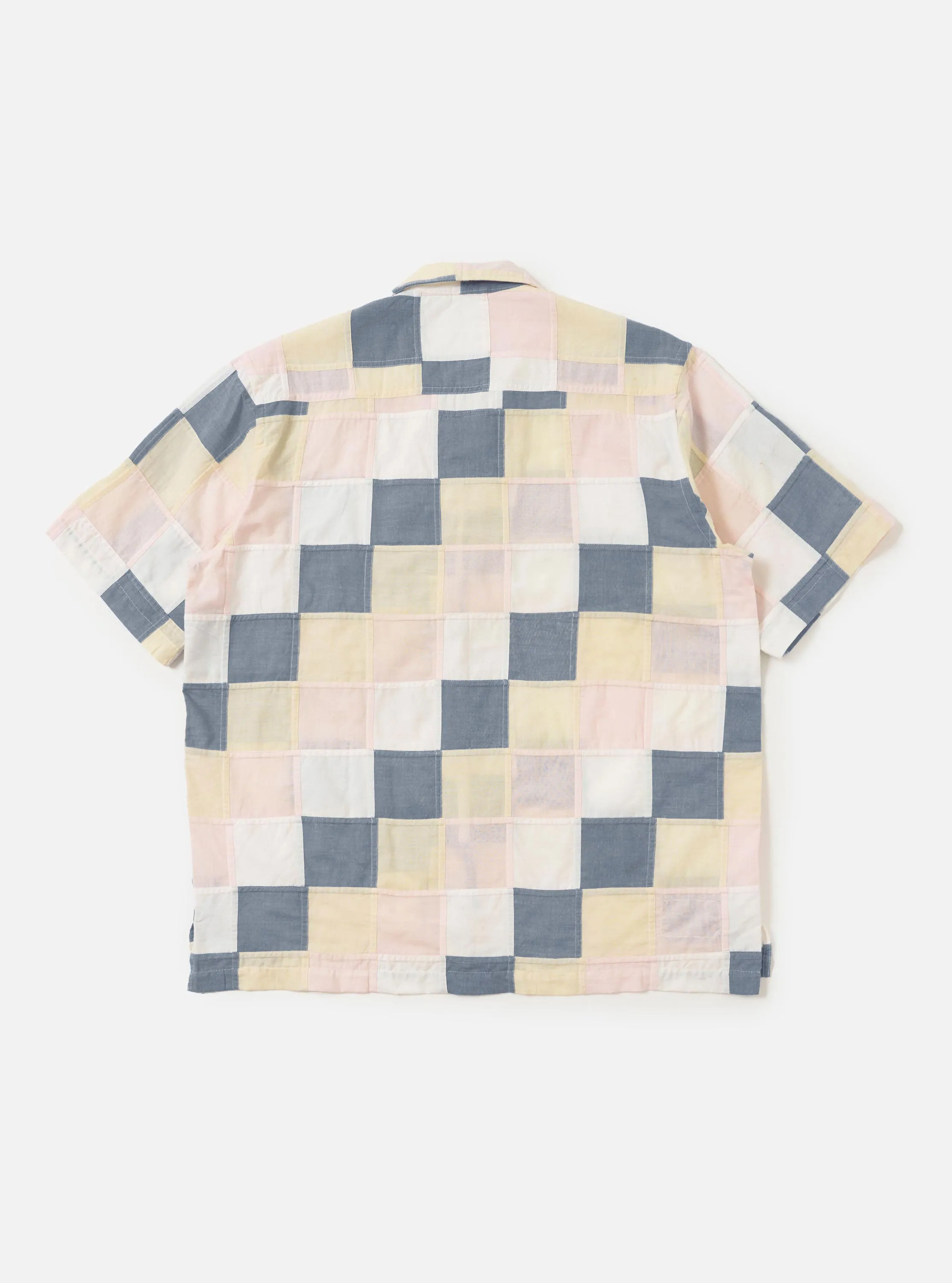 Pastel Check Patchwork Camp Shirt sold by Universal Works product image thumbnail 5