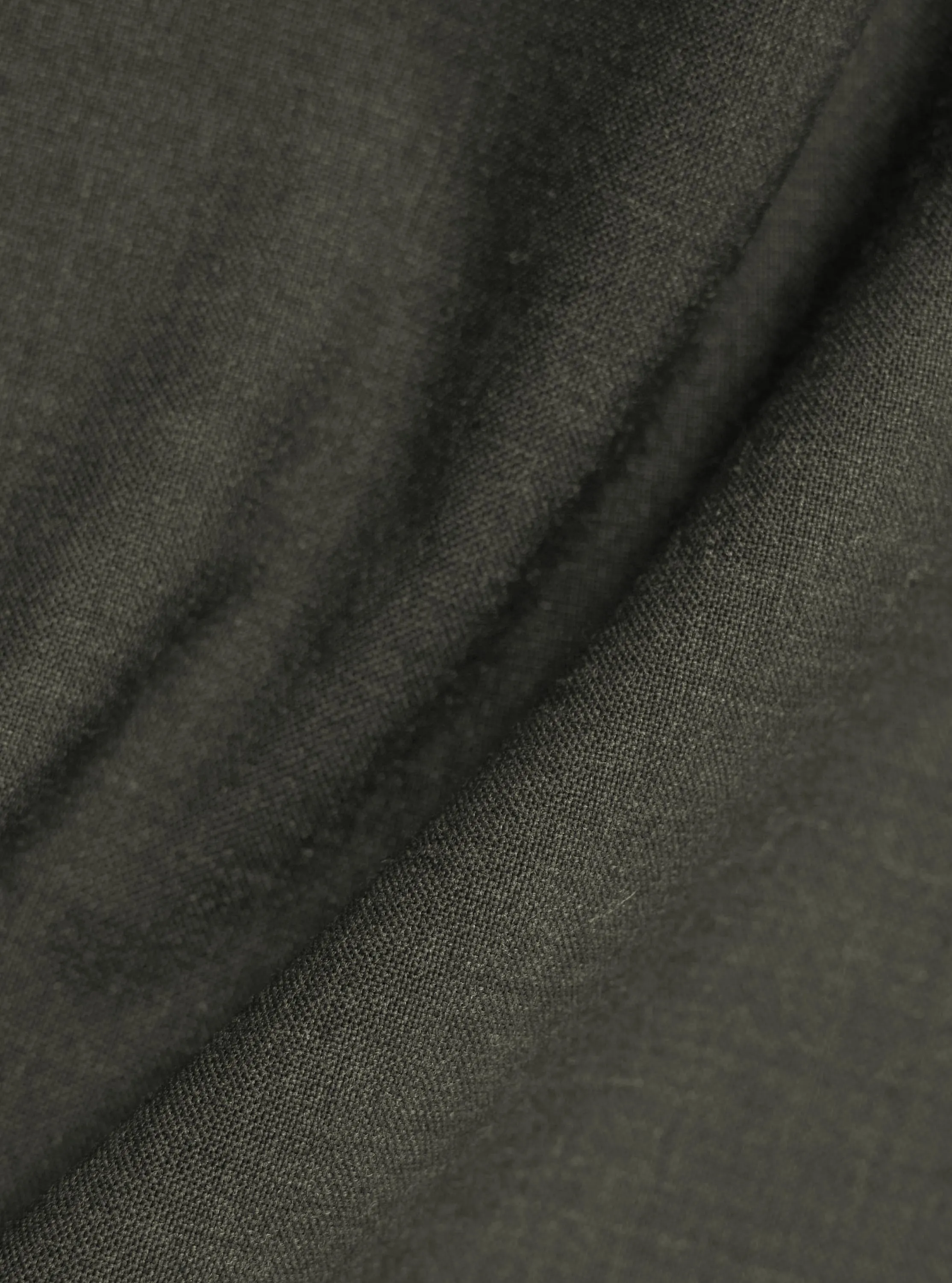 Olive Marl Tropical Suiting Ewan Shirt sold by Universal Works product image thumbnail 4