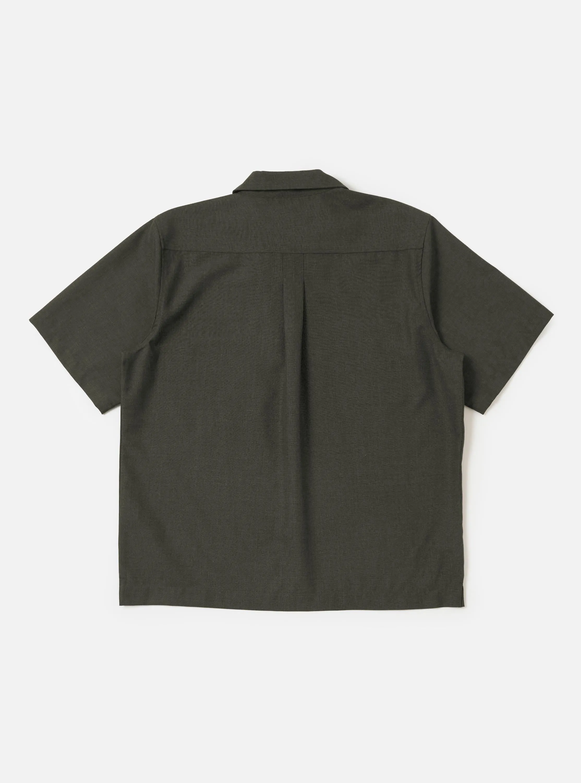 Olive Marl Tropical Suiting Ewan Shirt sold by Universal Works product image thumbnail 5