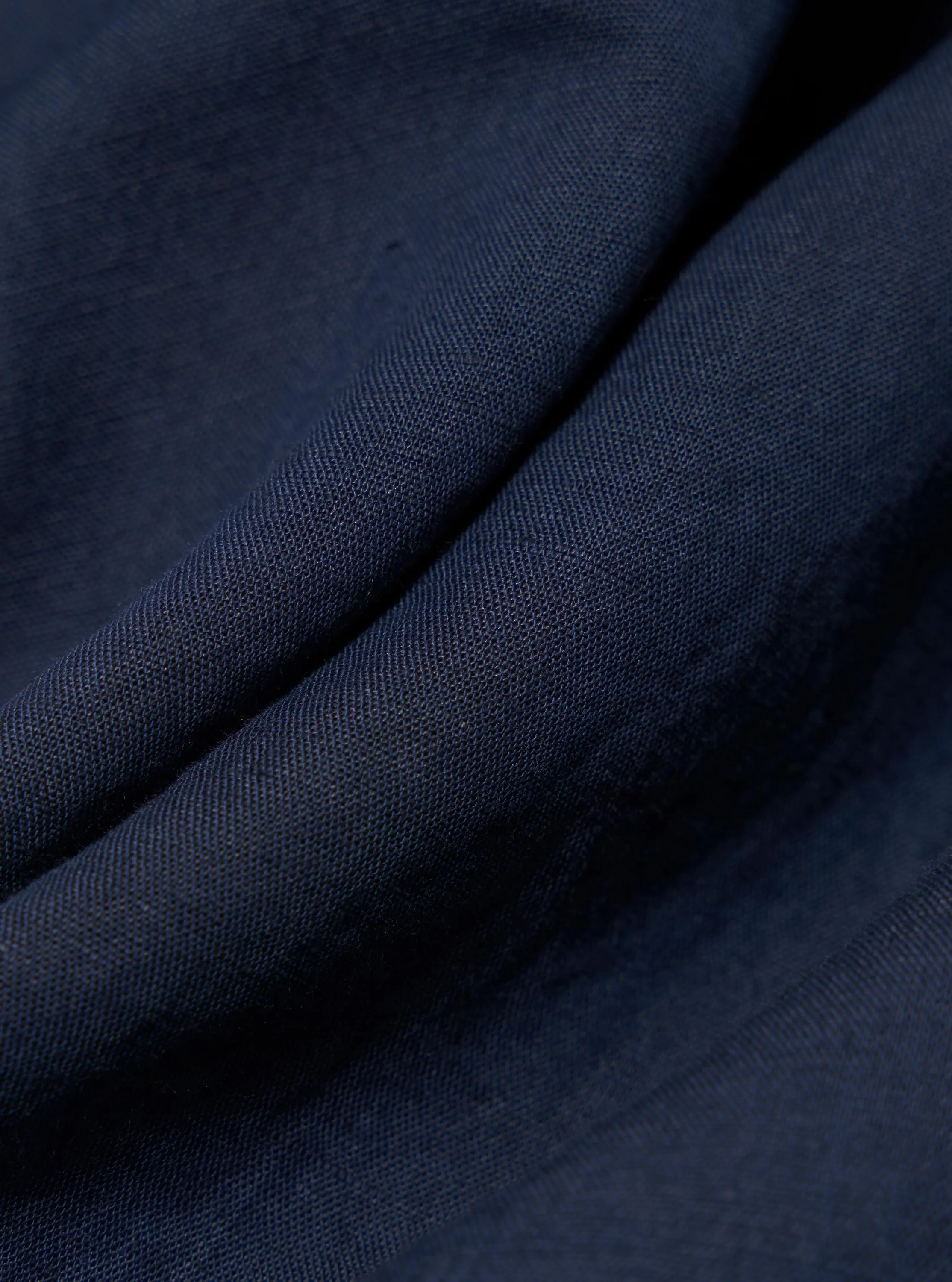 Navy Linen Cotton Shirting Camp Shirt sold by Universal Works product image thumbnail 4
