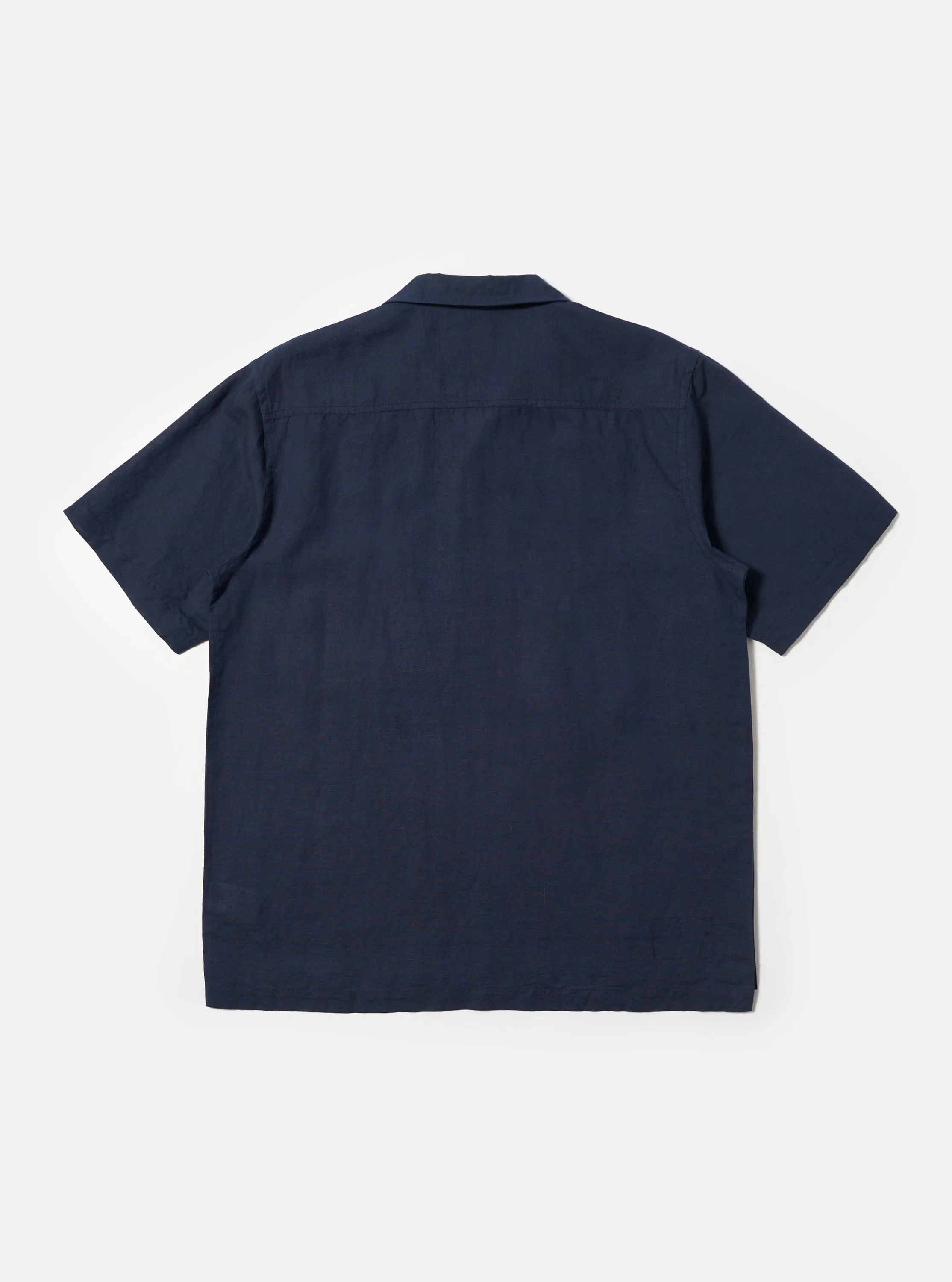 Navy Linen Cotton Shirting Camp Shirt sold by Universal Works product image thumbnail 5