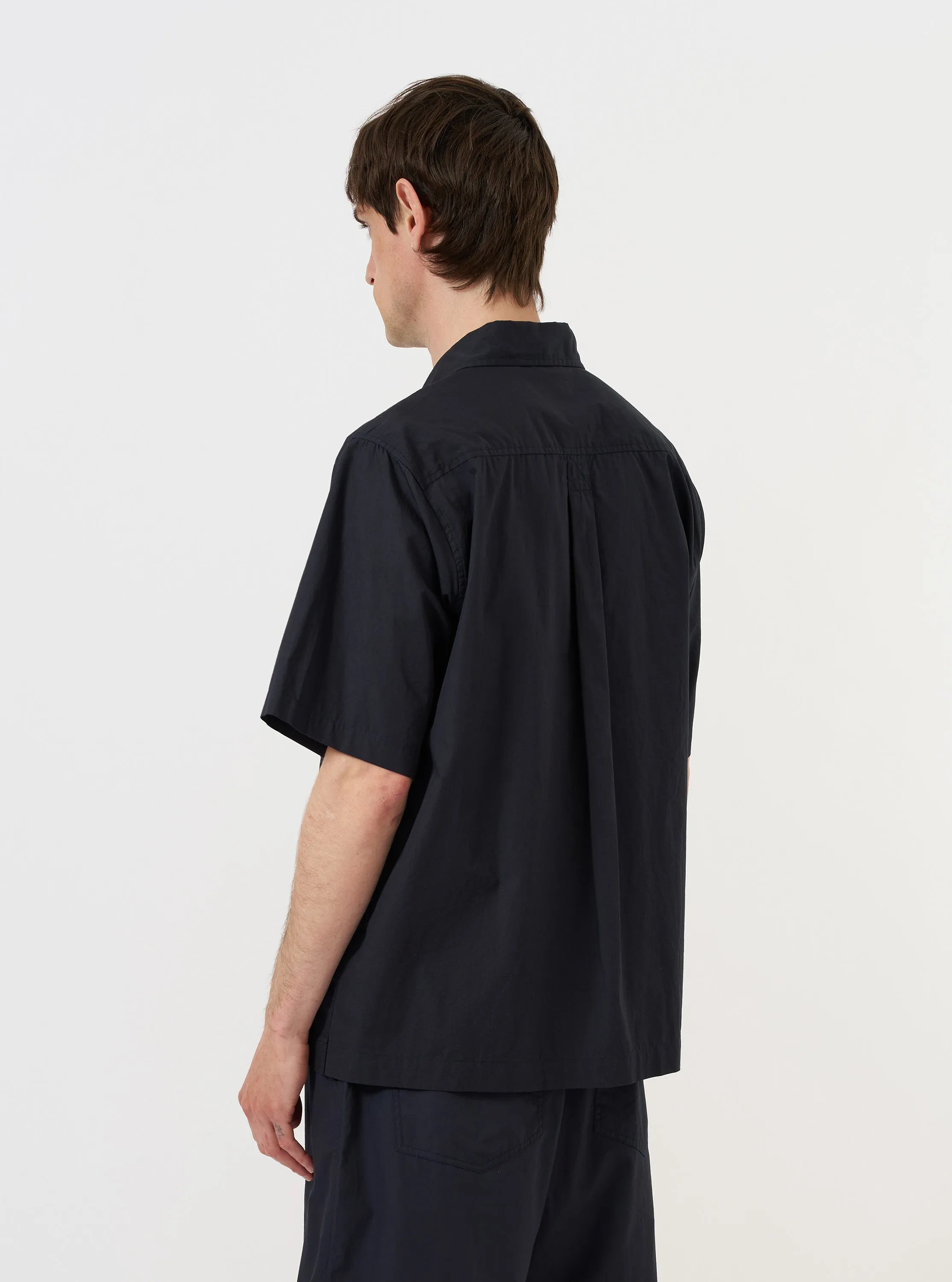 Navy Broadcloth Ewan Shirt sold by Universal Works product image thumbnail 3