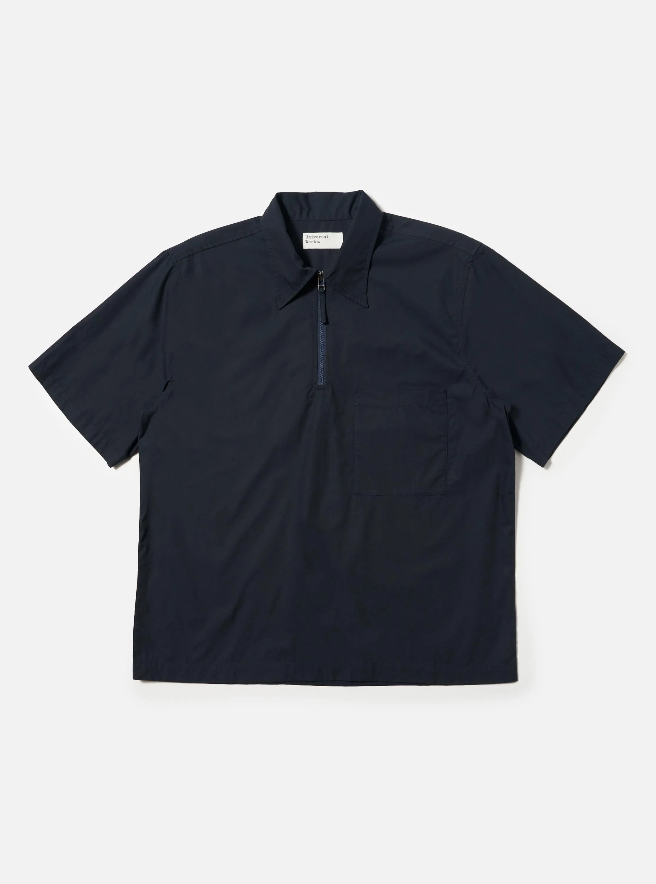 Navy Broadcloth Ewan Shirt sold by Universal Works