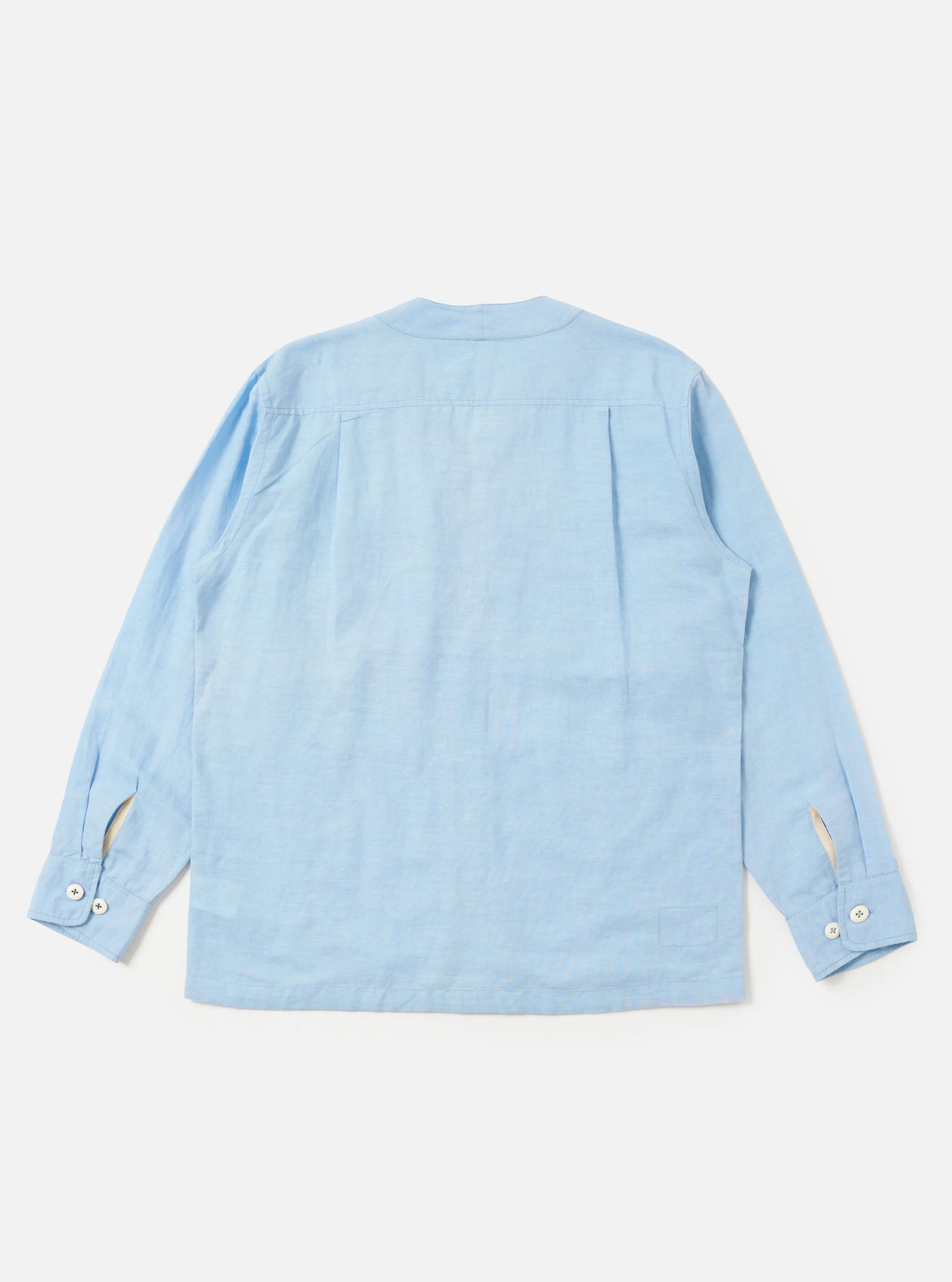 Pale Blue Linen Cotton Shirting Parachute Shirt sold by Universal Works product image thumbnail 3