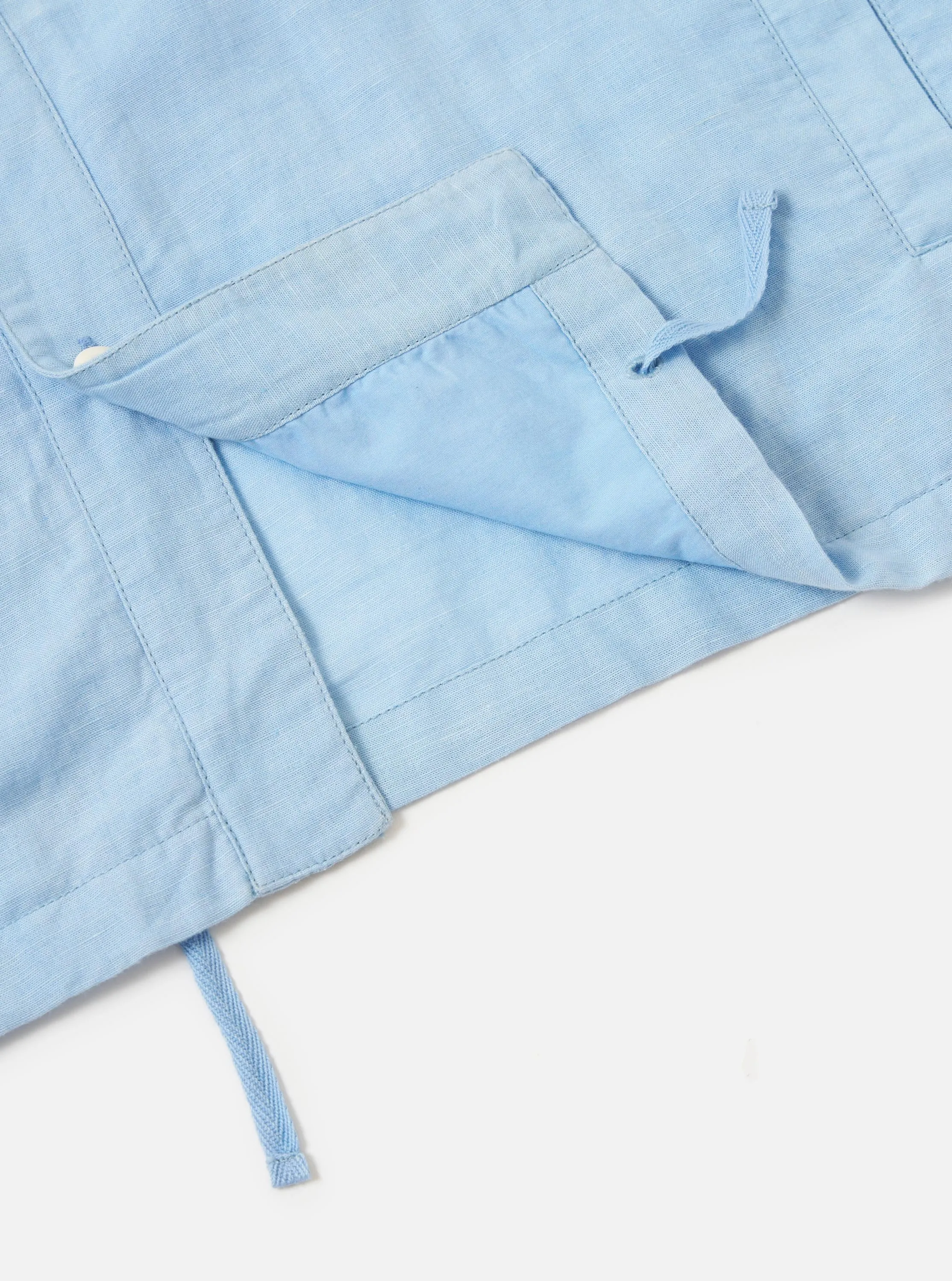 Pale Blue Linen Cotton Shirting Parachute Shirt sold by Universal Works product image thumbnail 5