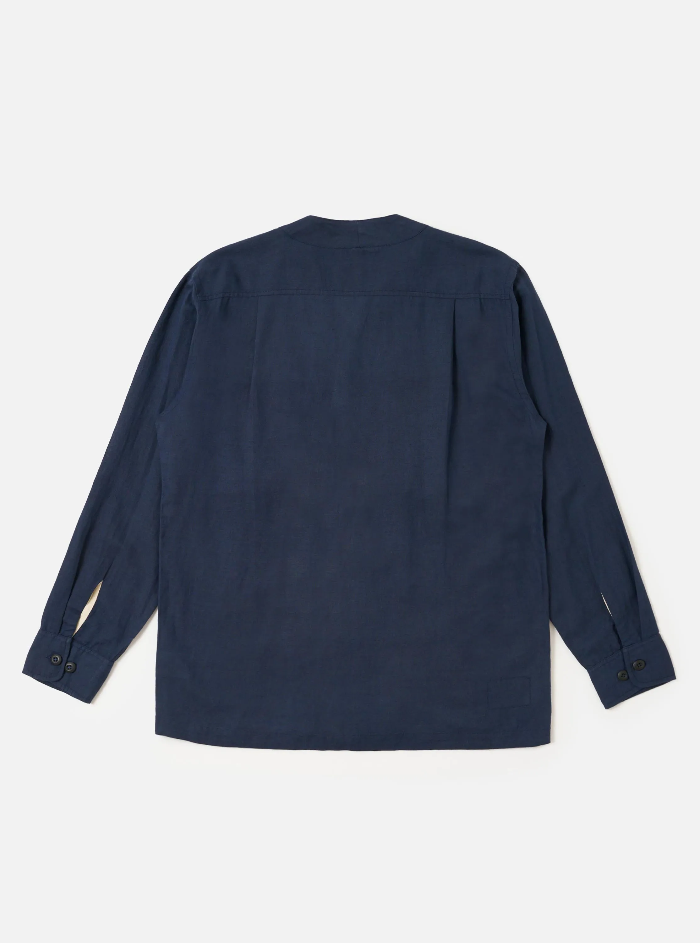 Navy Linen Cotton Shirting Parachute Shirt sold by Universal Works product image thumbnail 3