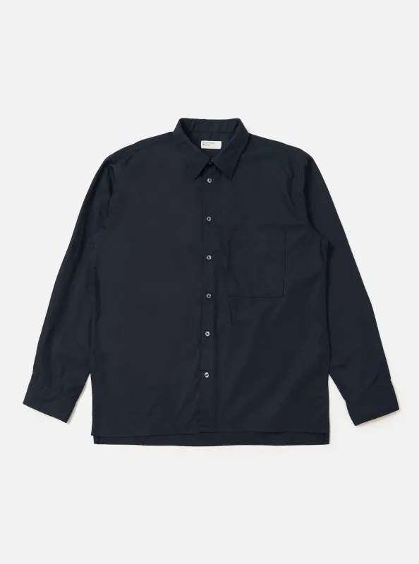 Navy Broadcloth Lucky Shirt made by Universal Works