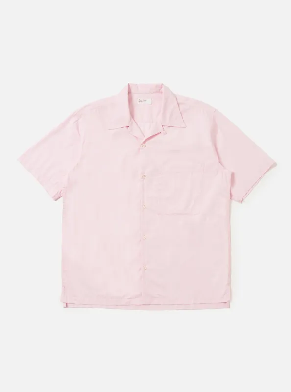 Pale Pink Broadcloth Camp Shirt made by Universal Works
