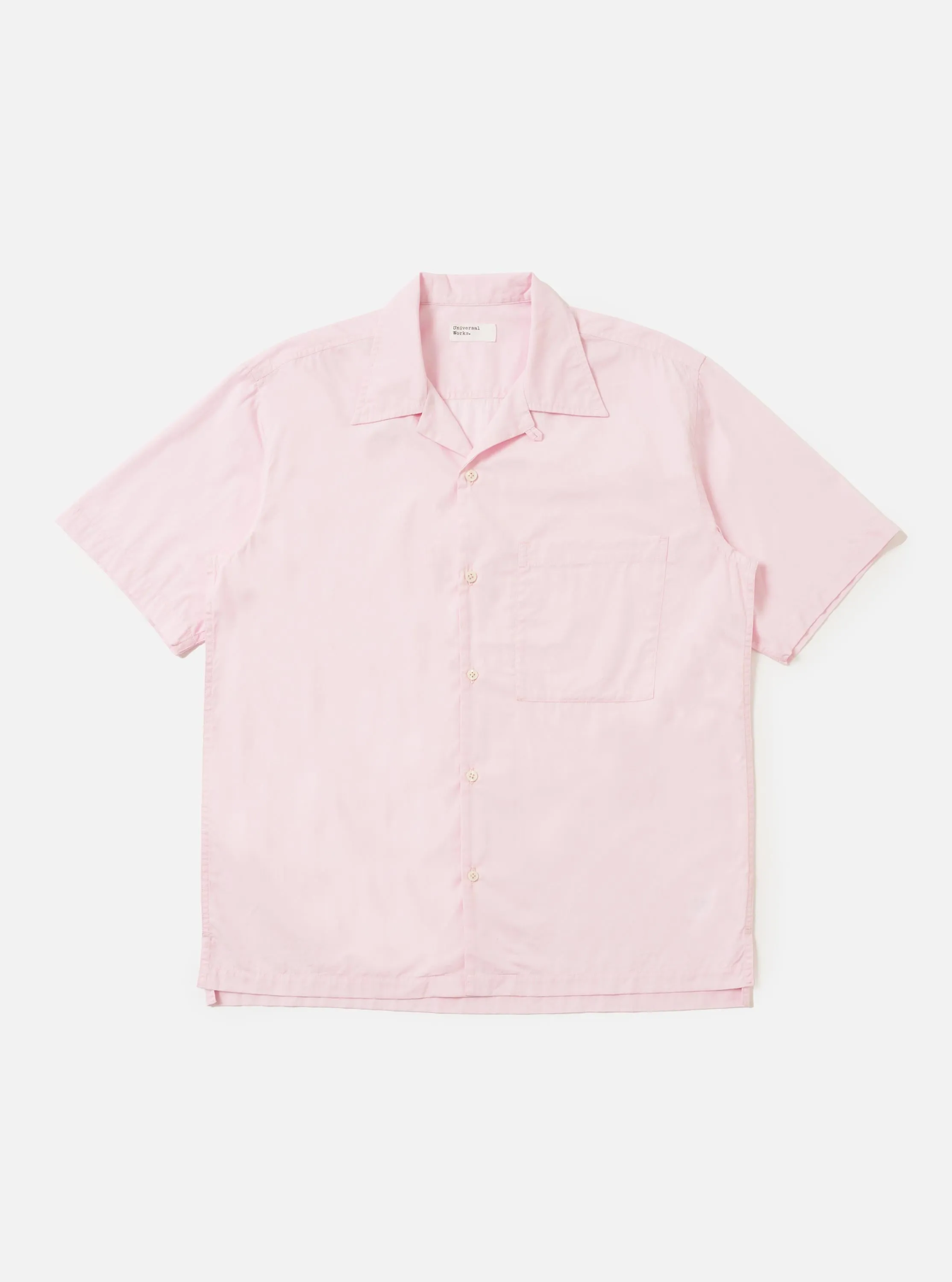 Pale Pink Broadcloth Camp Shirt sold by Universal Works