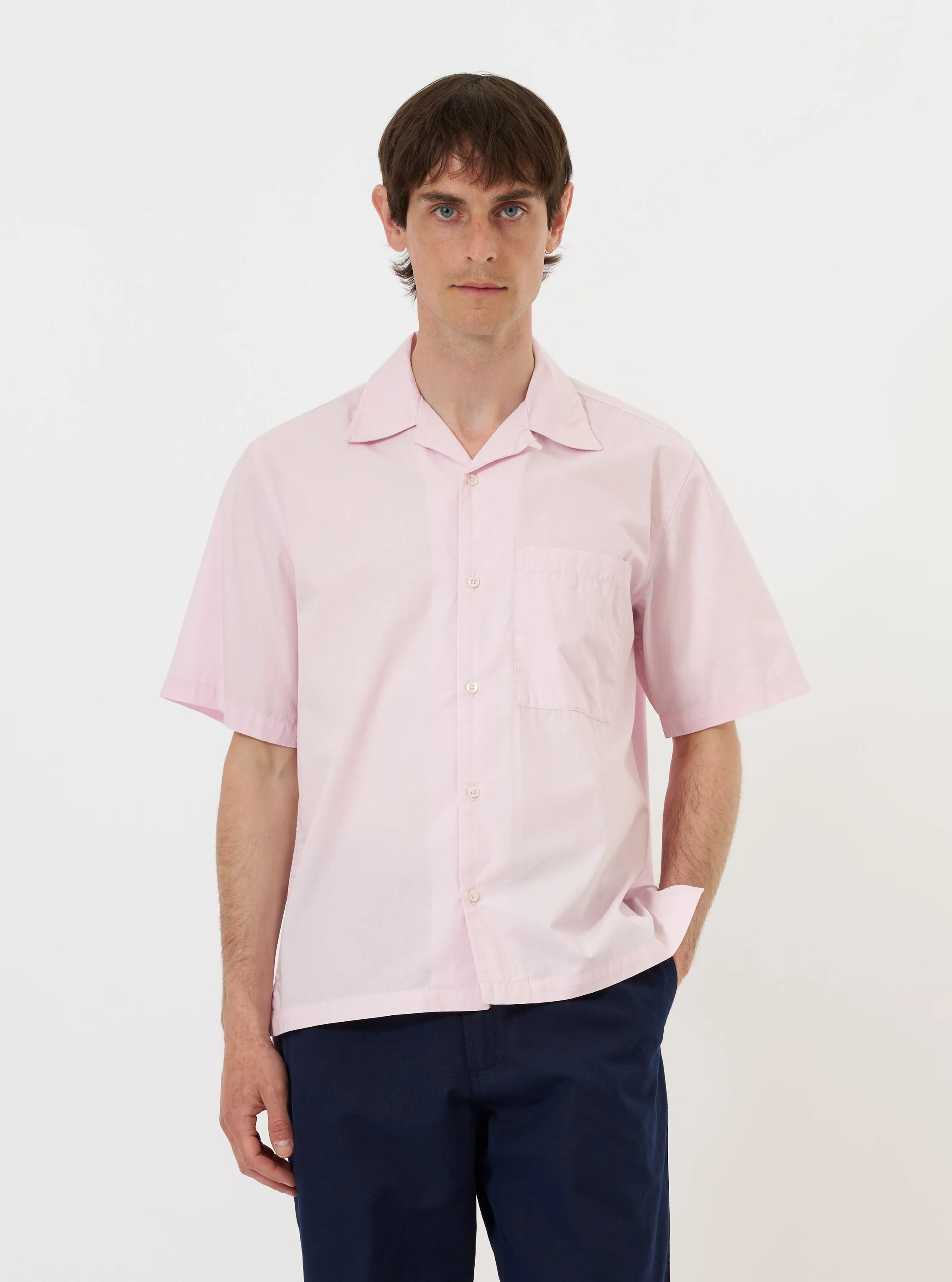 Pale Pink Broadcloth Camp Shirt sold by Universal Works product image thumbnail 2