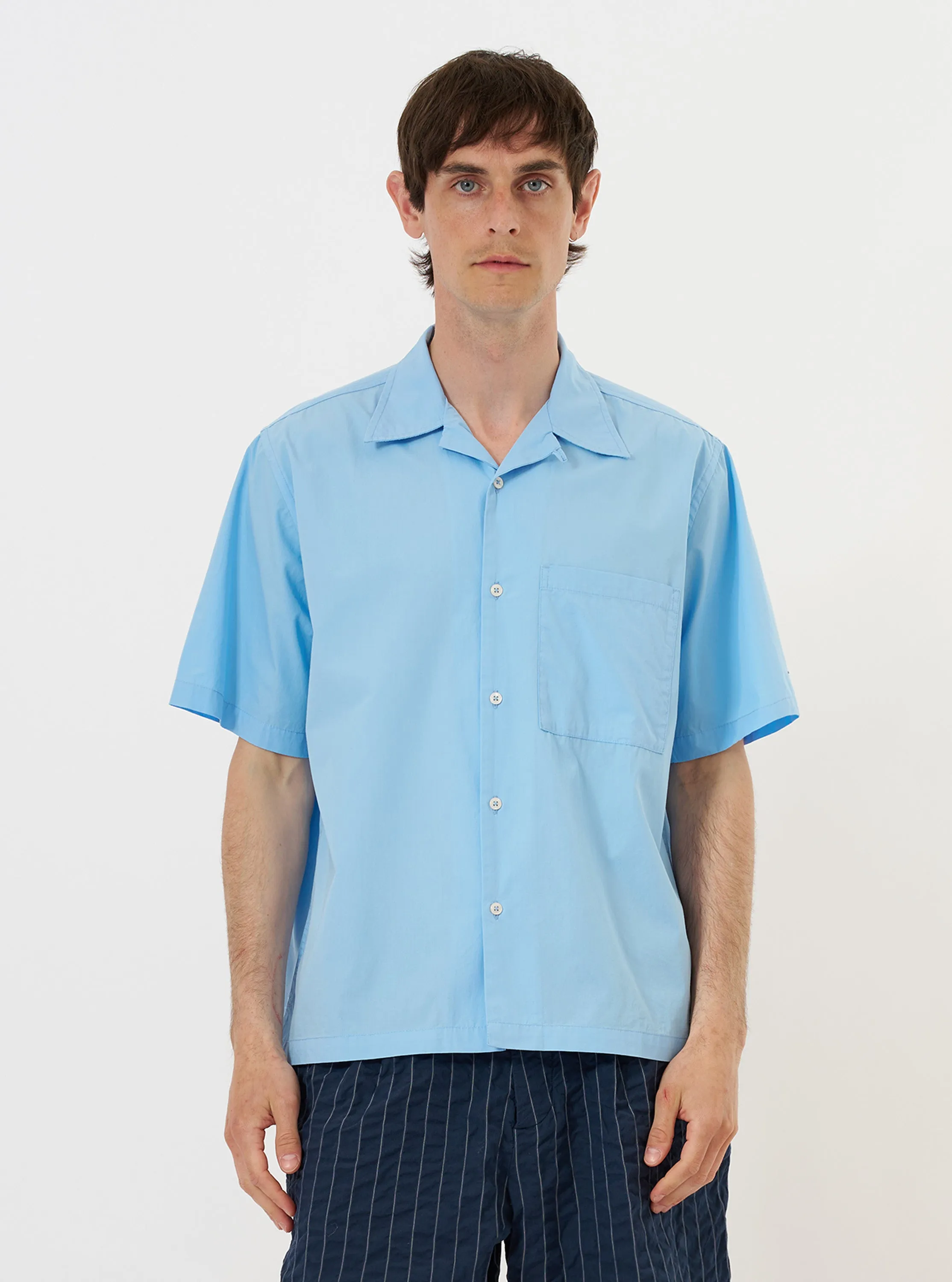 Pale Blue Broadcloth Camp Shirt sold by Universal Works product image thumbnail 2