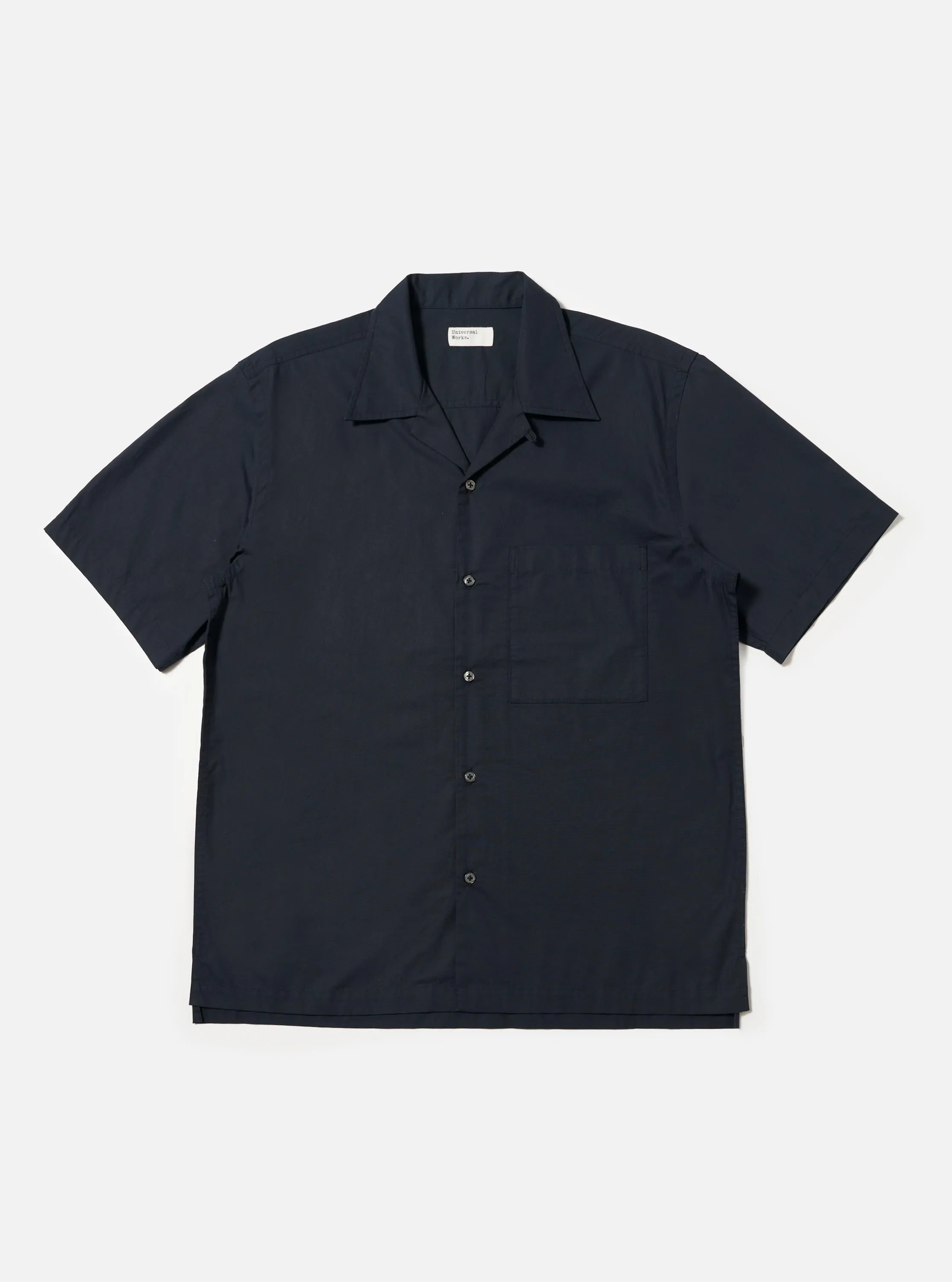 Navy Broadcloth Camp Shirt sold by Universal Works